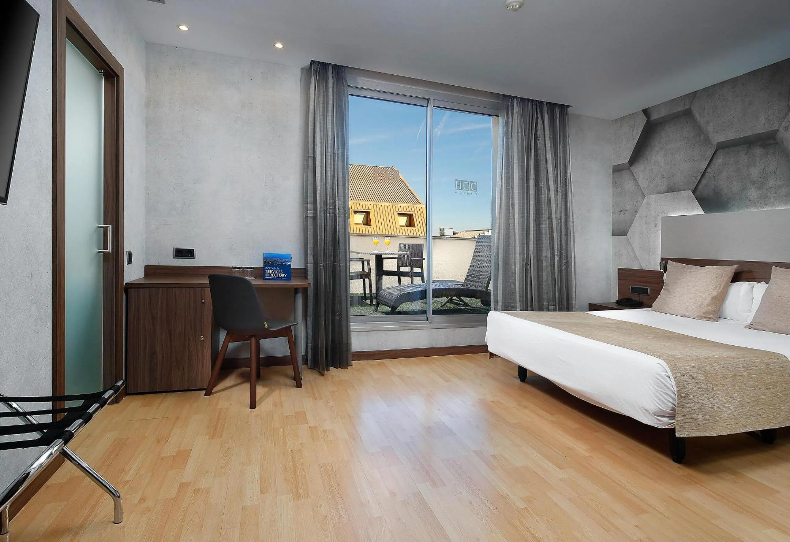 Balcony/Terrace, Bed in HCC Montblanc