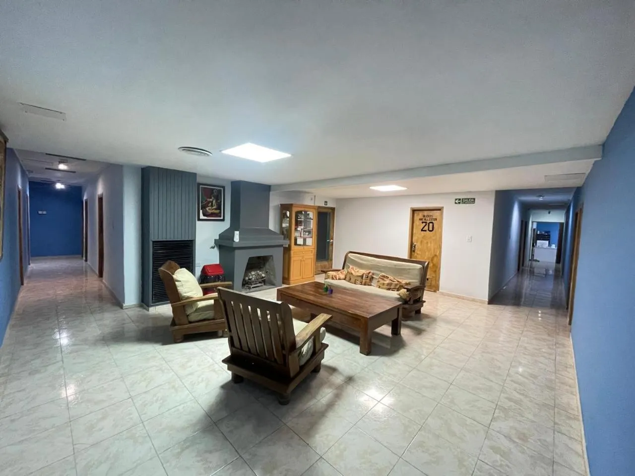 Seating area in Hostel Danny