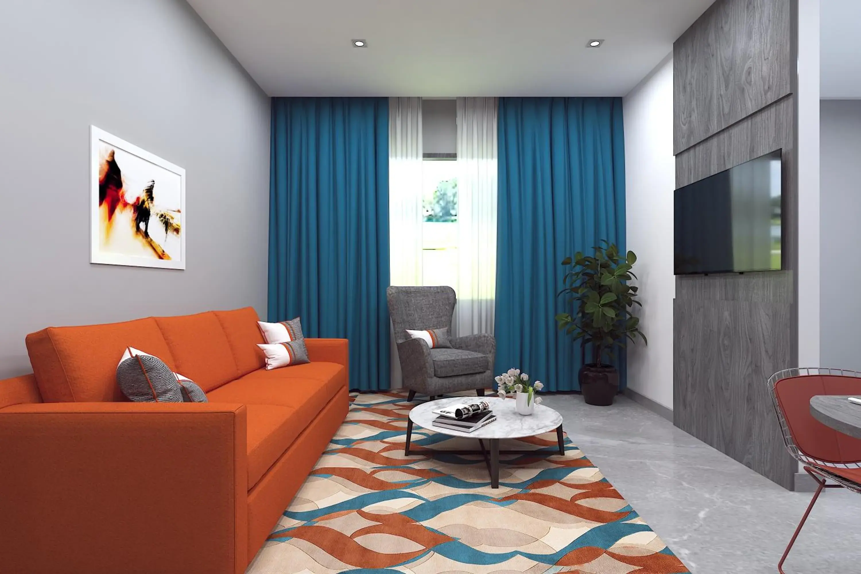 Living room in Zone By The Park Pathankot Living room in Zone By The Park Pathankot