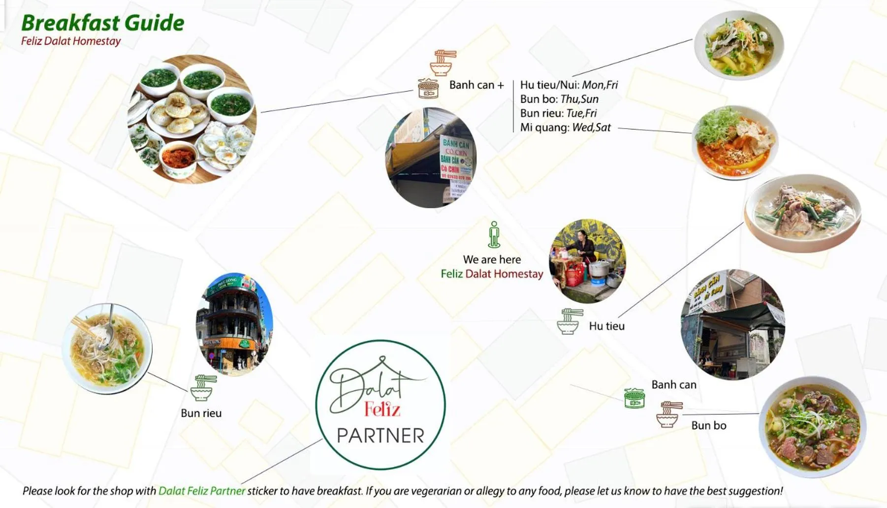 Breakfast in Feliz Dalat Homestay