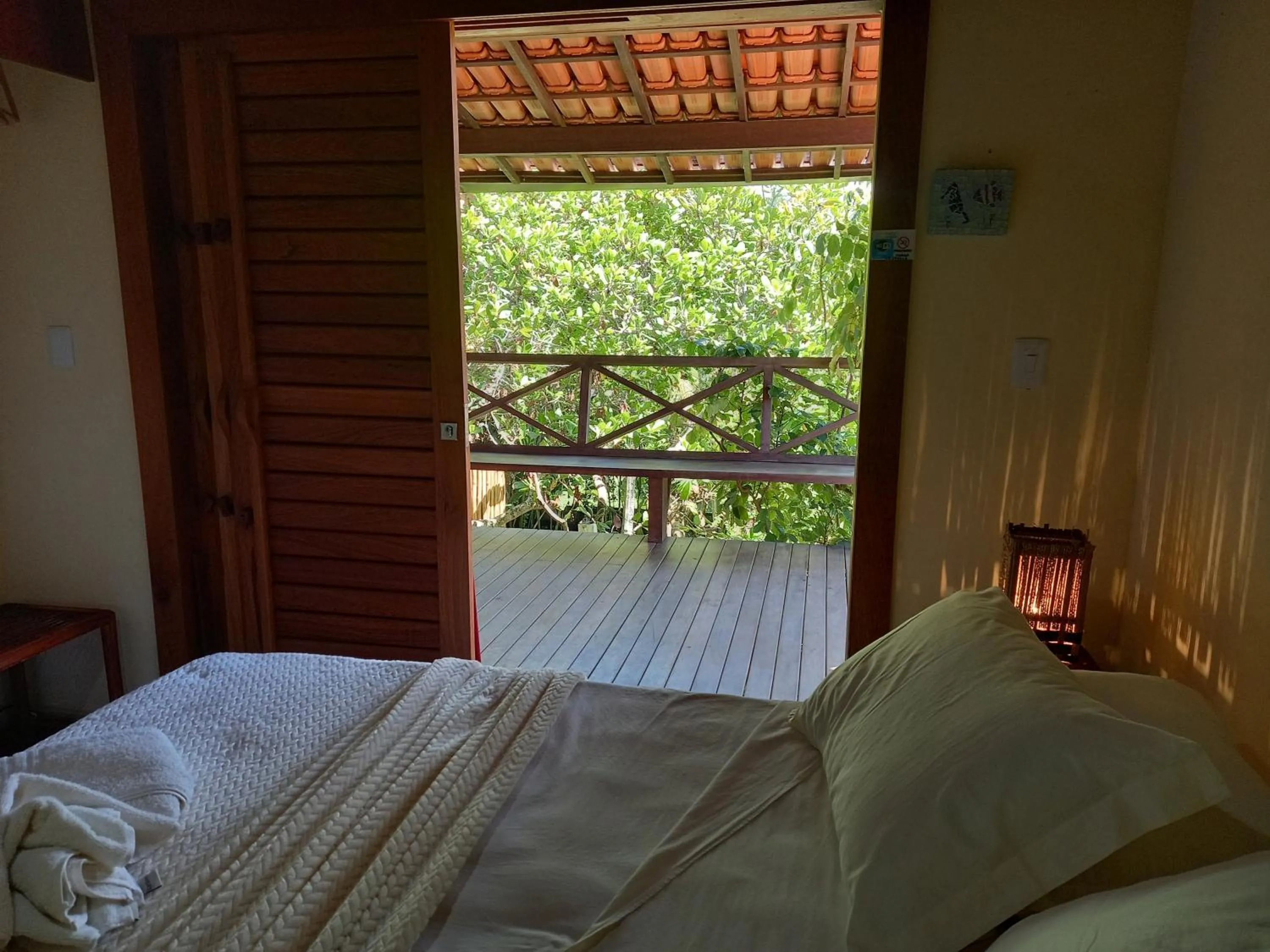 View (from property/room), Bed in Cais Dourado Pousada