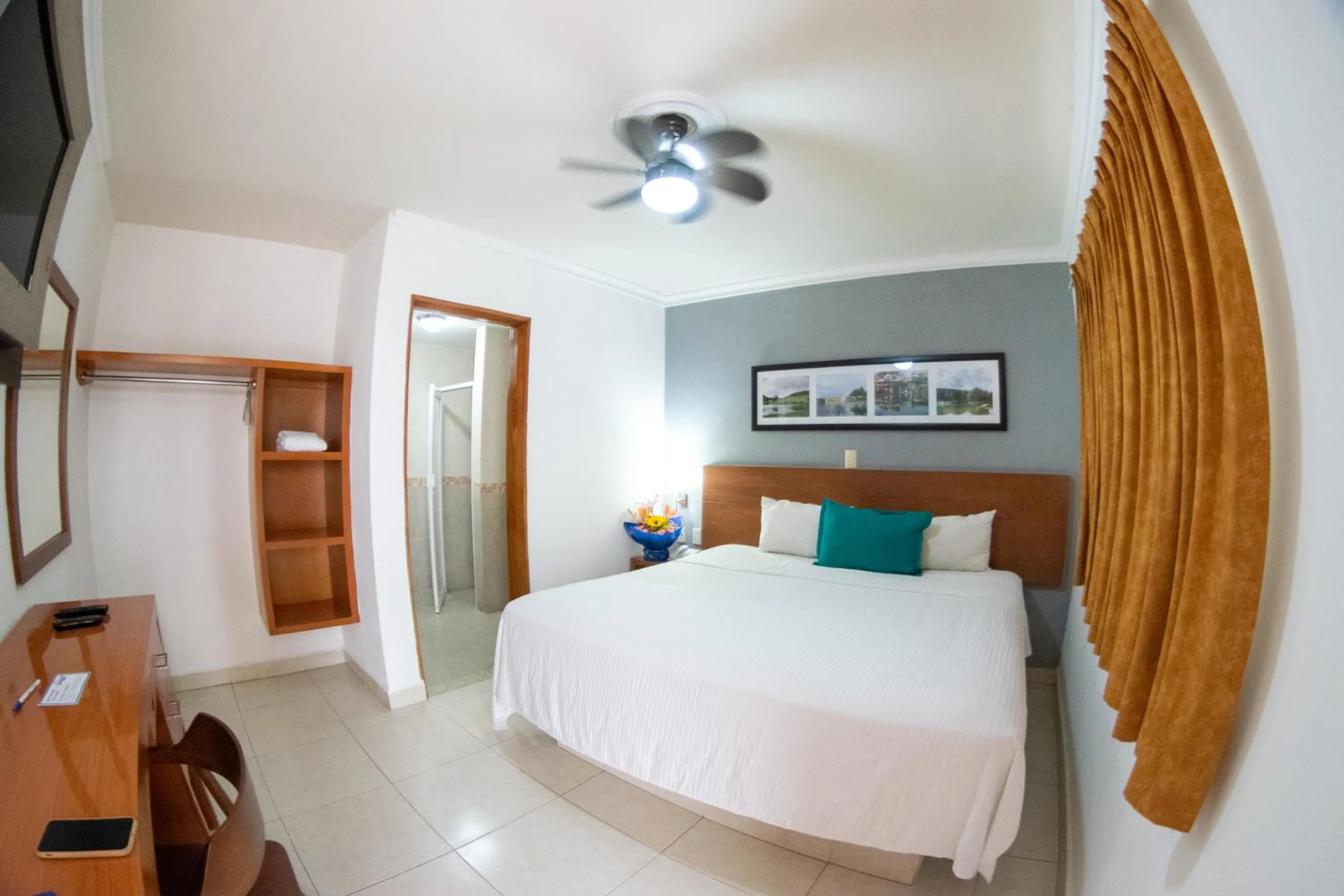 Bed in Hotel River Poliforum