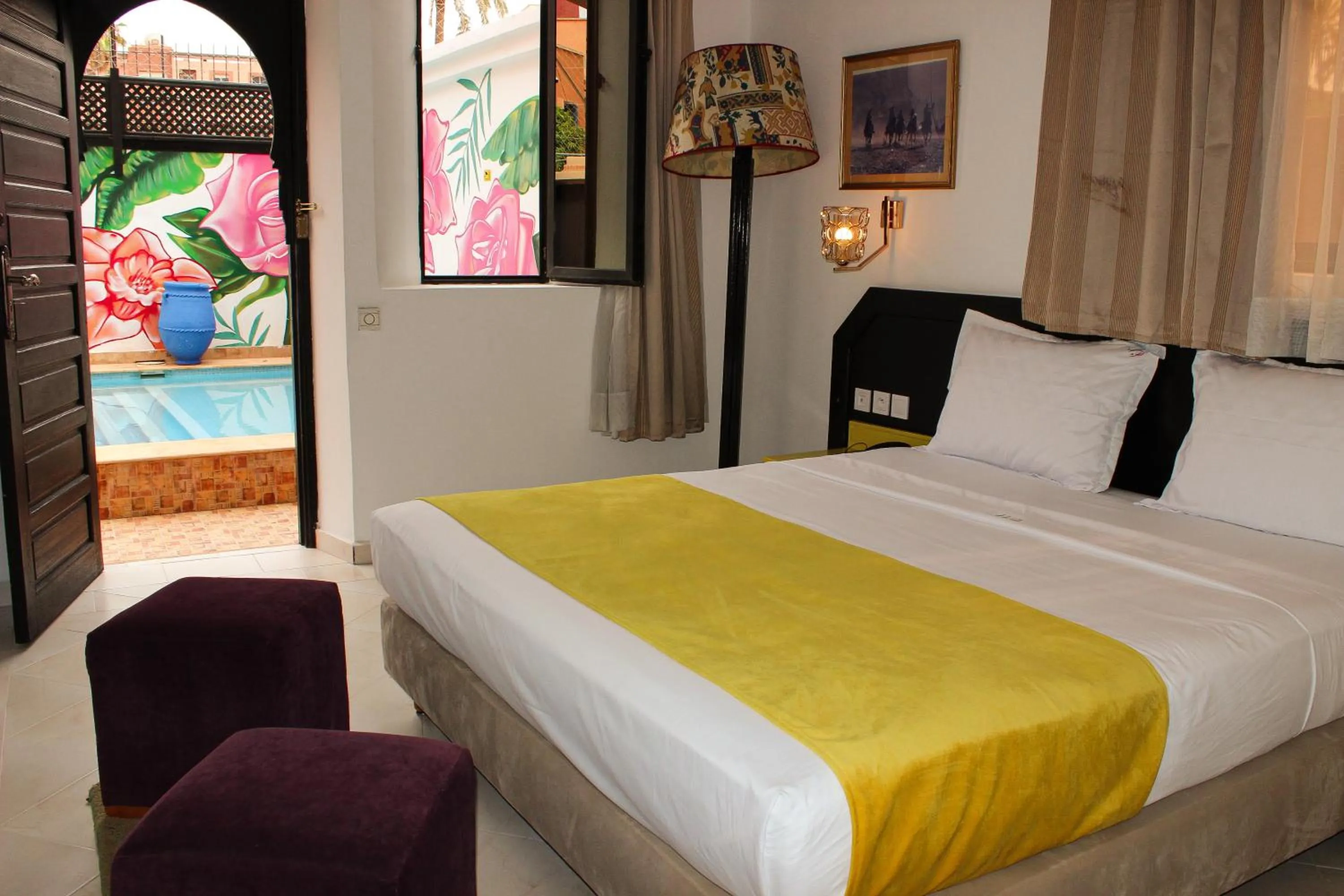 Photo of the whole room, Bed in Majorel Pearl Hotel-Riad-Restaurant Piscine&Spa