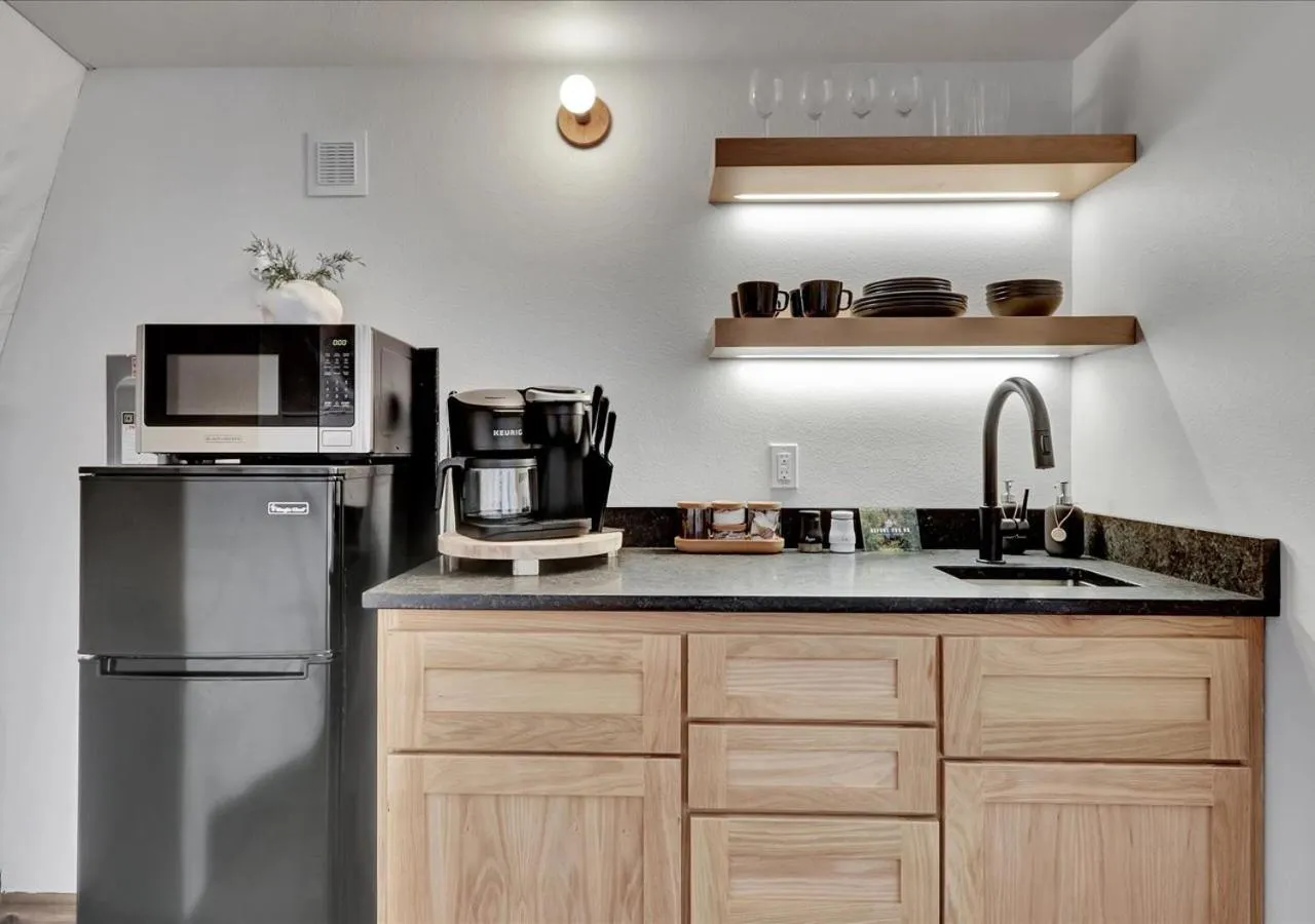 kitchen in Starlight Haven Hot Springs