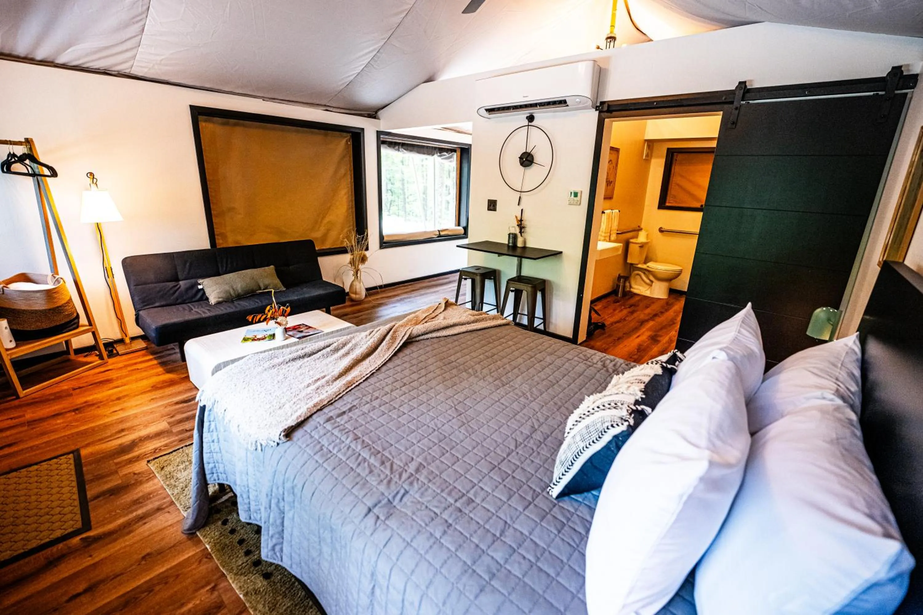 Bed in Starlight Haven Hot Springs