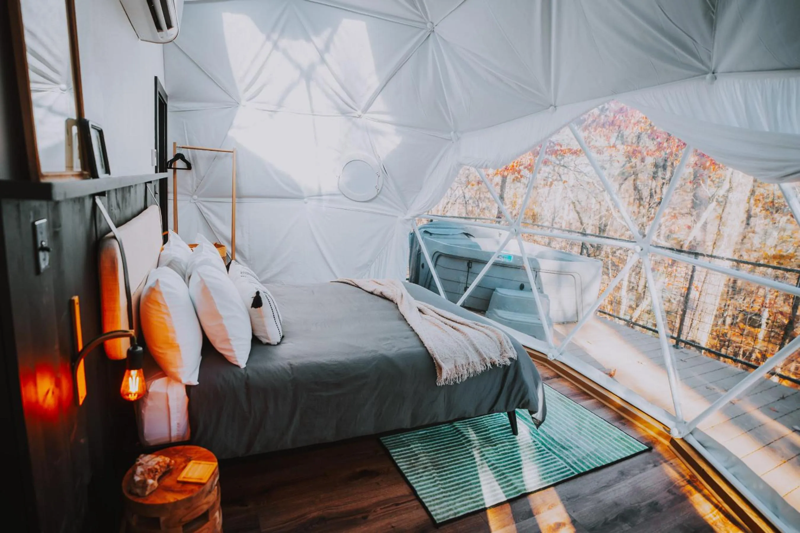 Bed in Starlight Haven Hot Springs