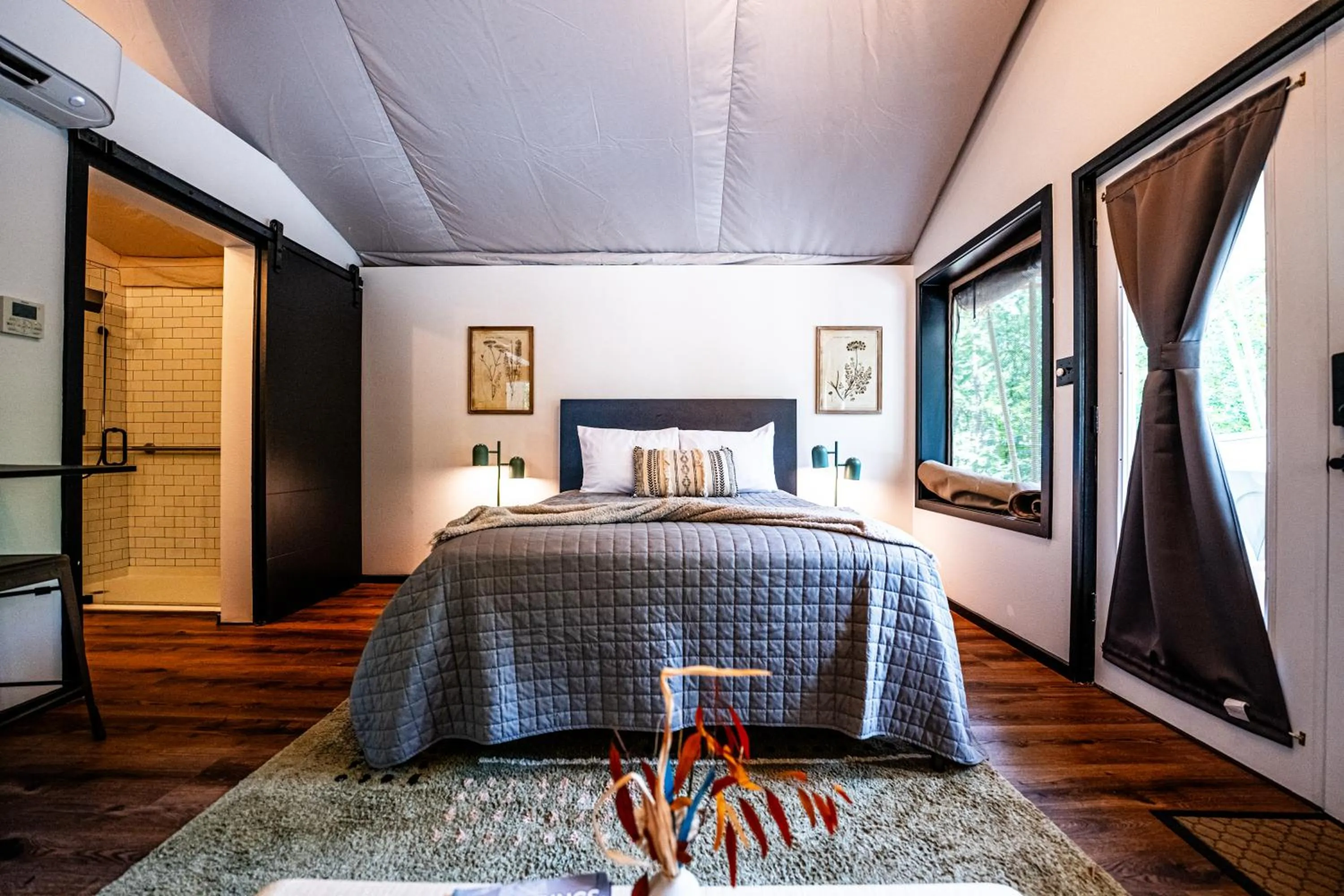 Bed in Starlight Haven Hot Springs