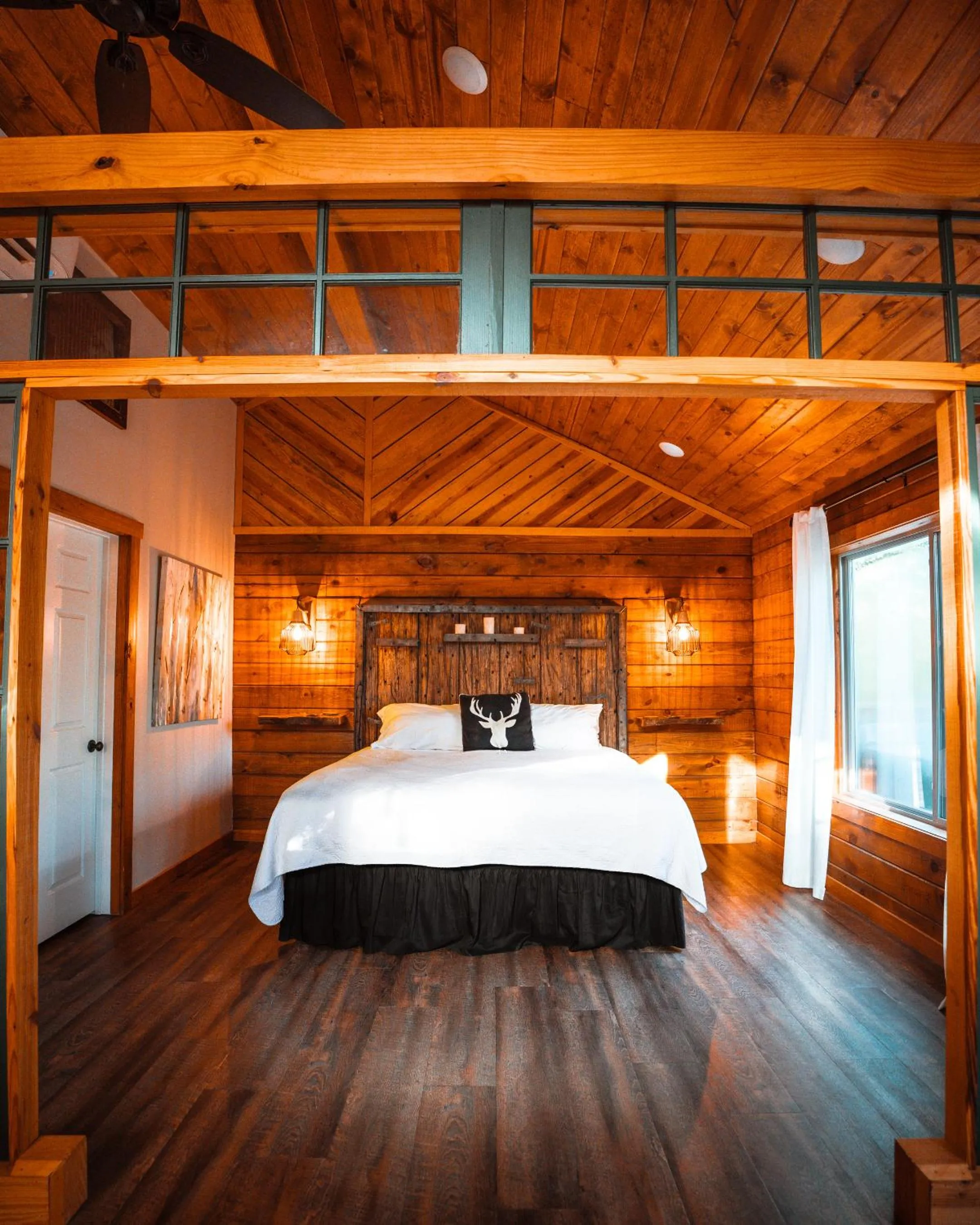 Bed in Starlight Haven Hot Springs