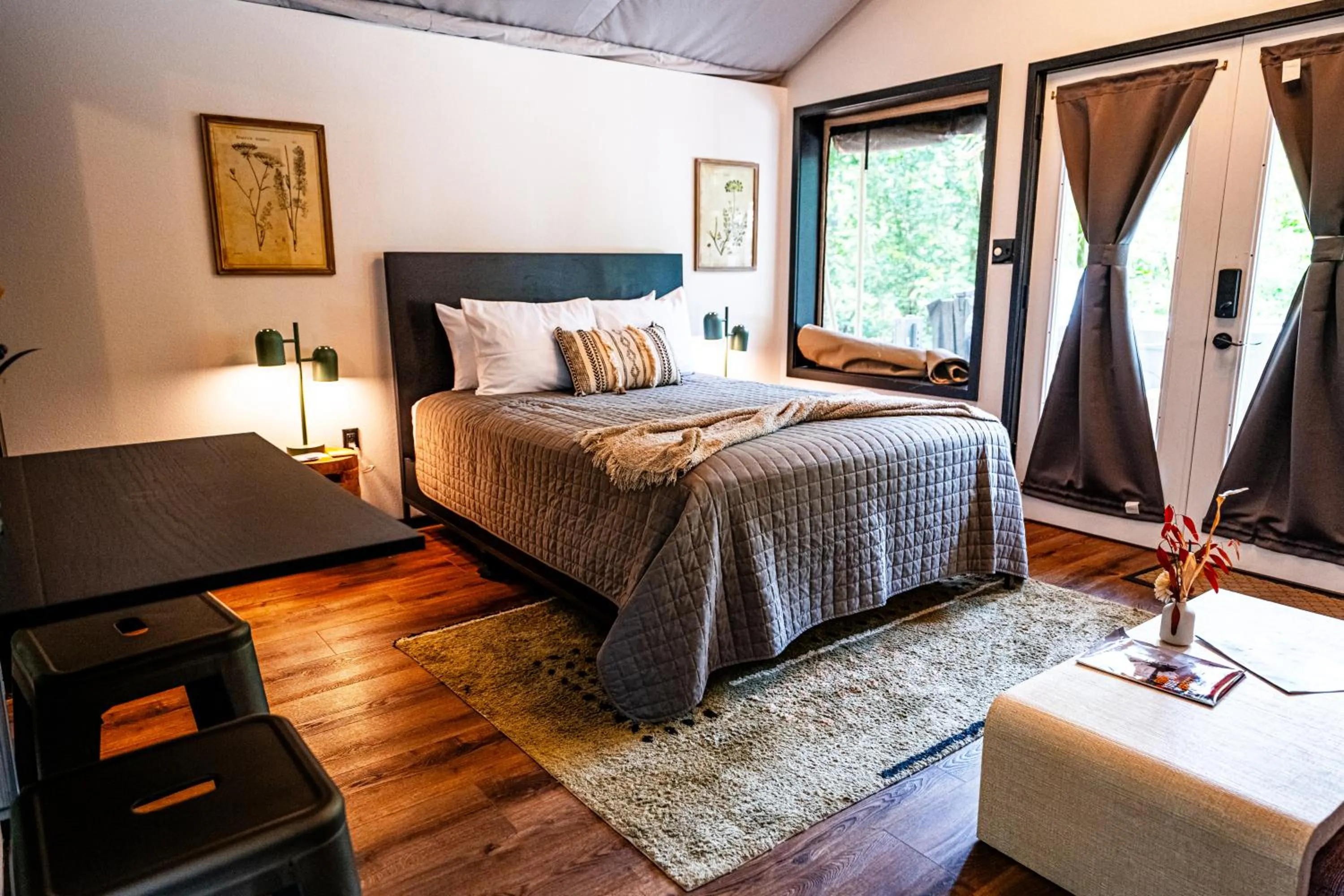 Bed in Starlight Haven Hot Springs