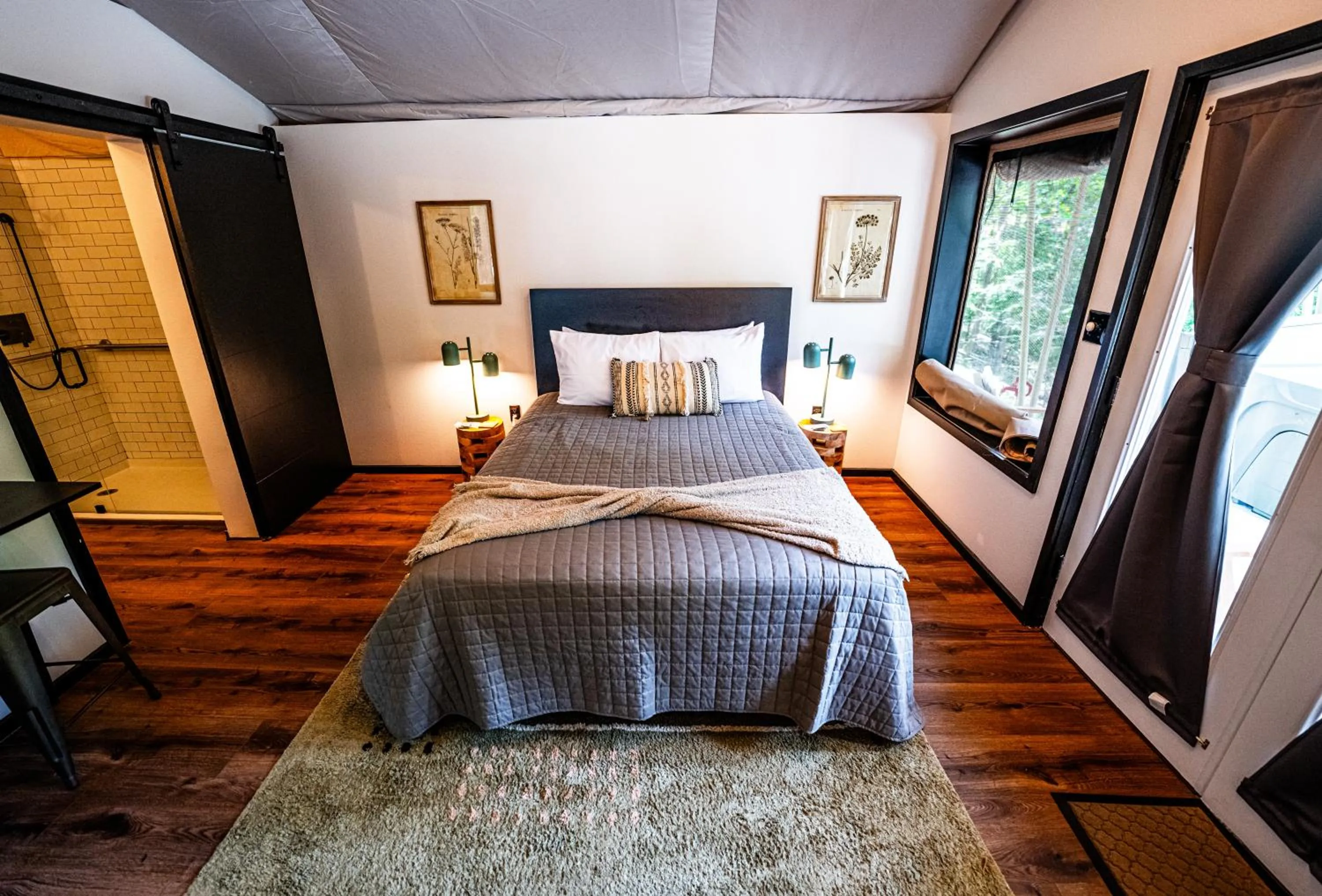 Bed in Starlight Haven Hot Springs