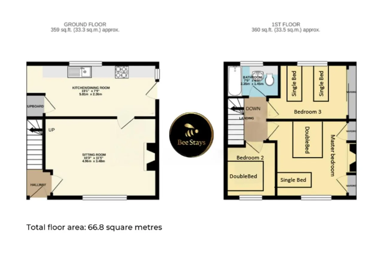 Floor plan in Bee Stays - Northway House