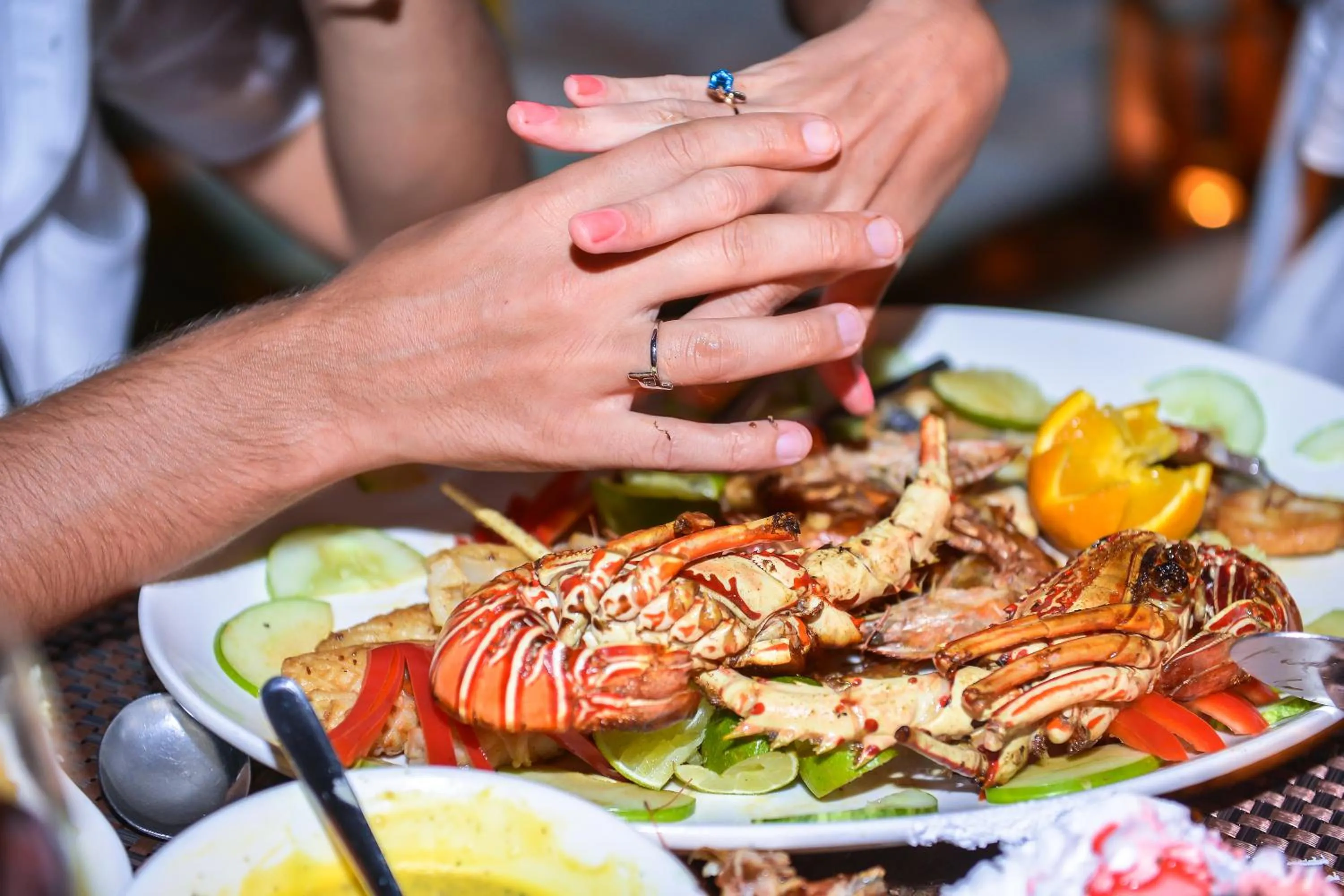 Dinner in Crystal Sands