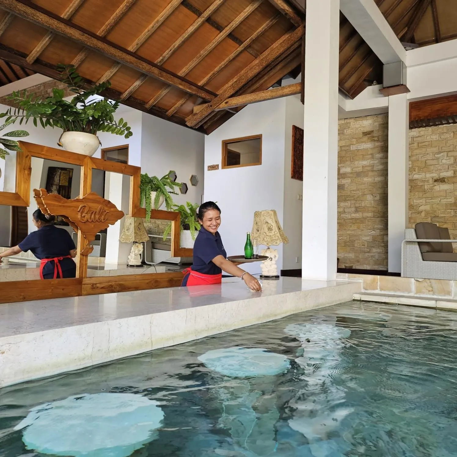 Pool view in Villa Casablanca Surf Keramas