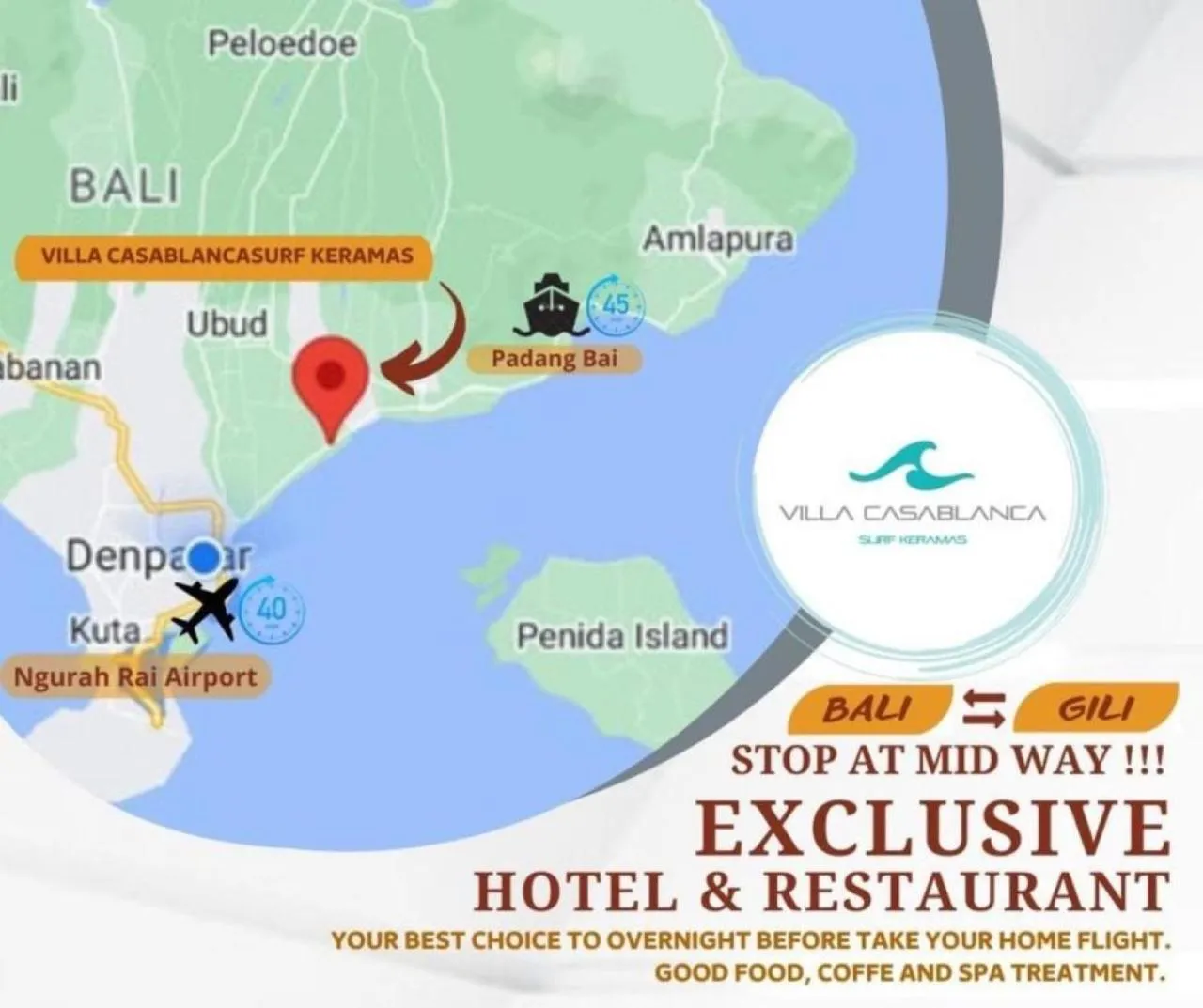 Property logo or sign in Villa Casablanca Surf Keramas