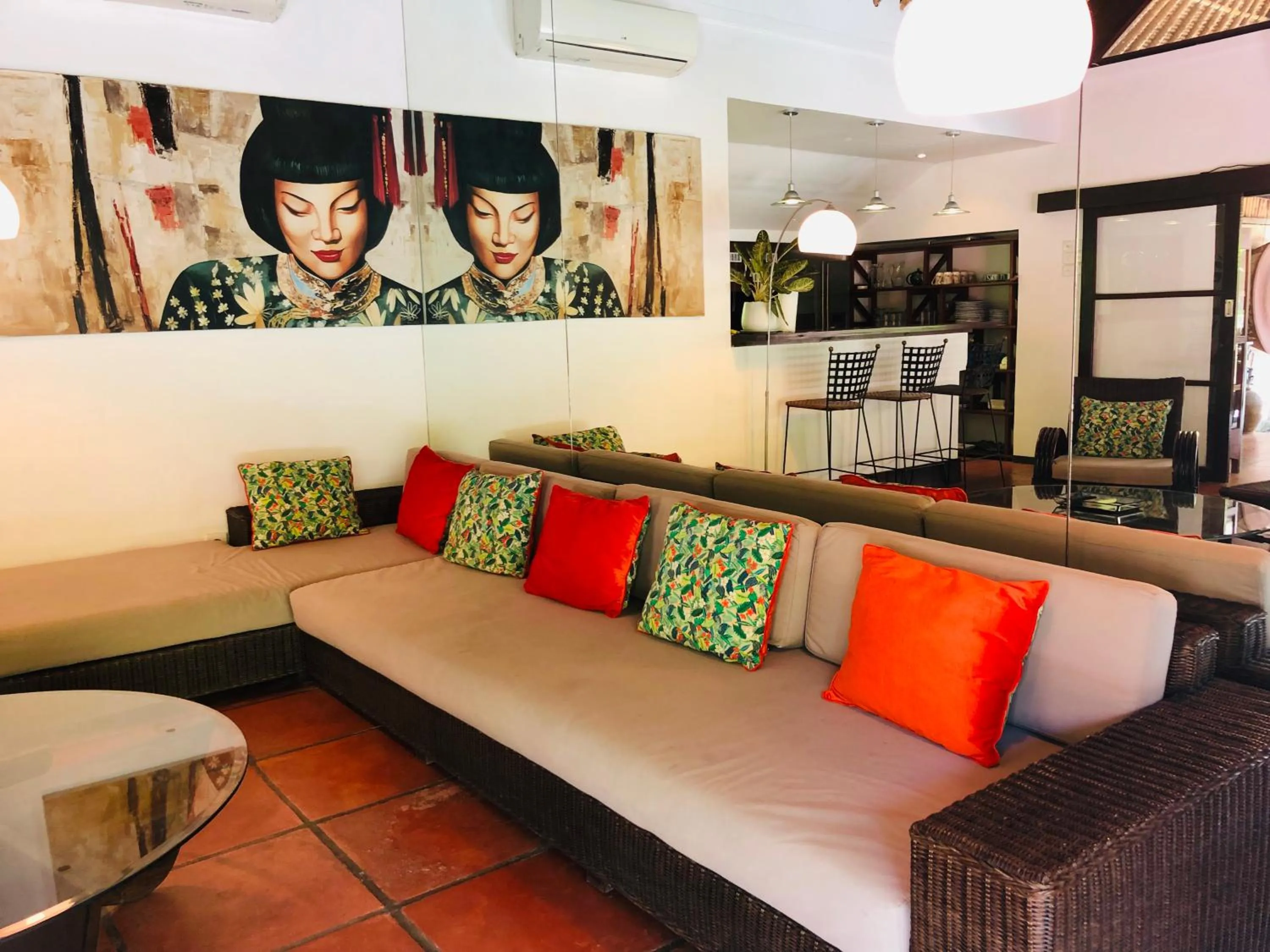 Living room in Villa Elleo