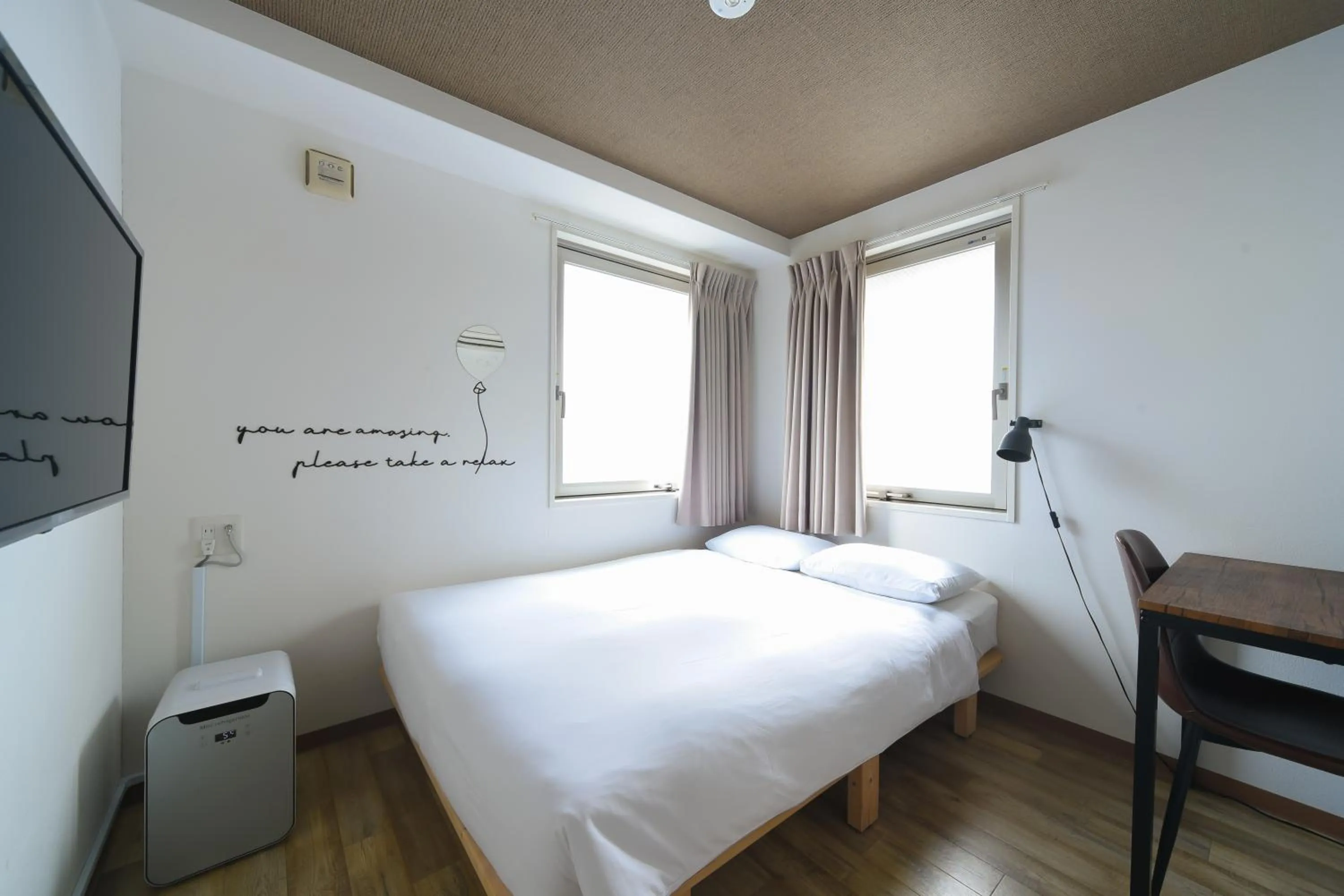 Bed in HOTEL WAN OSAKA EBISU