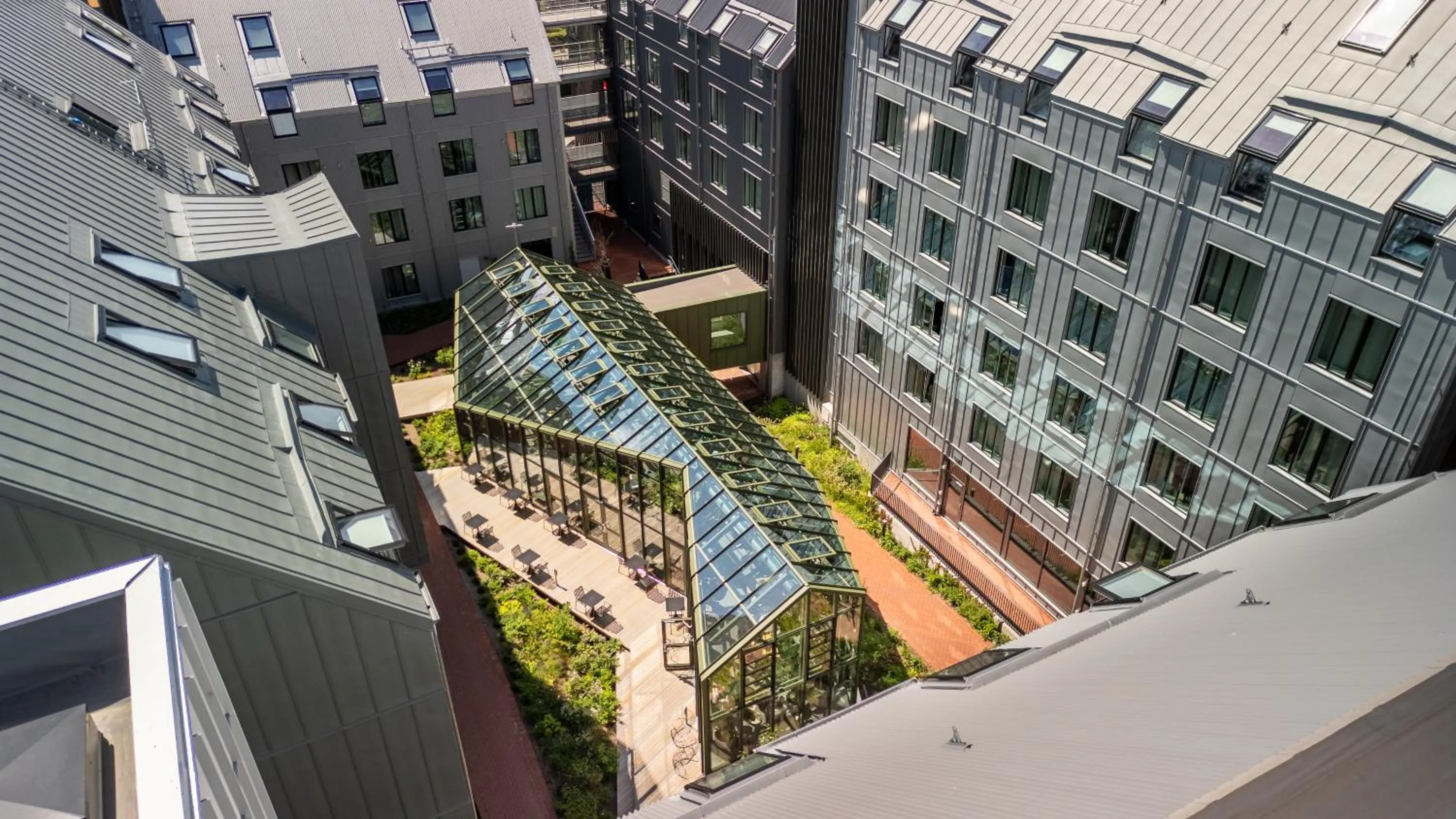 Inner courtyard view in Unity Malmö - A Studio Hotel