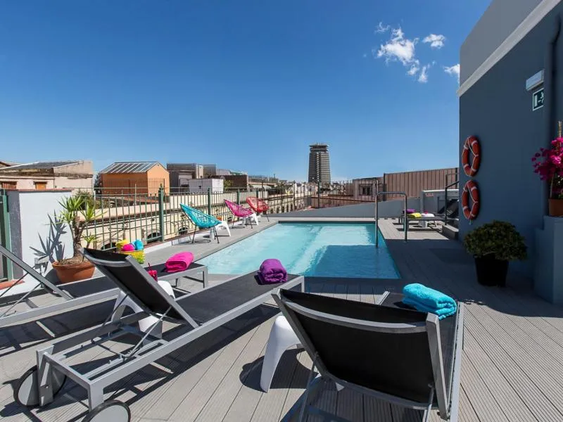 Pool view in Leonardo Hotel Barcelona Las Ramblas