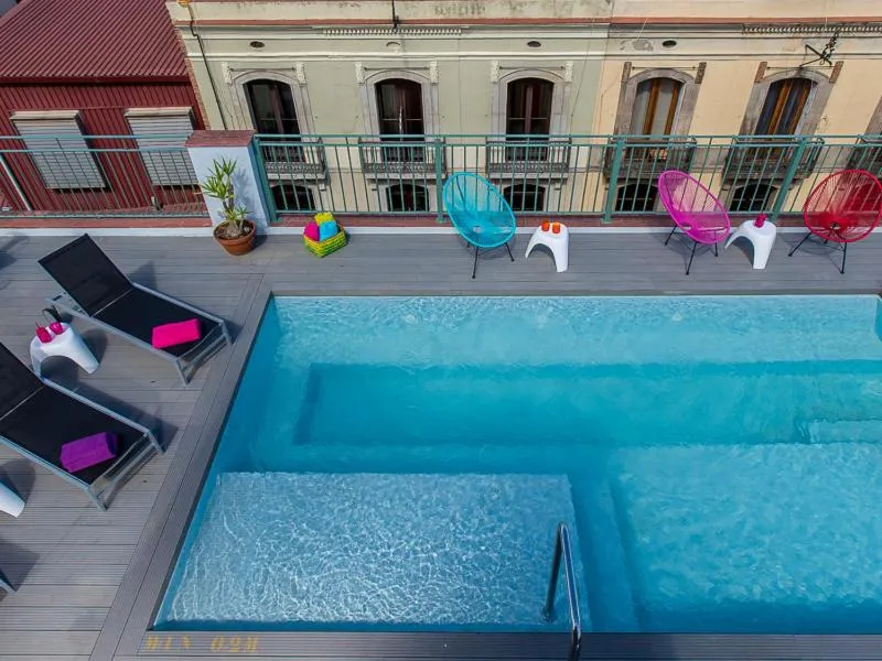 Pool view in Leonardo Hotel Barcelona Las Ramblas