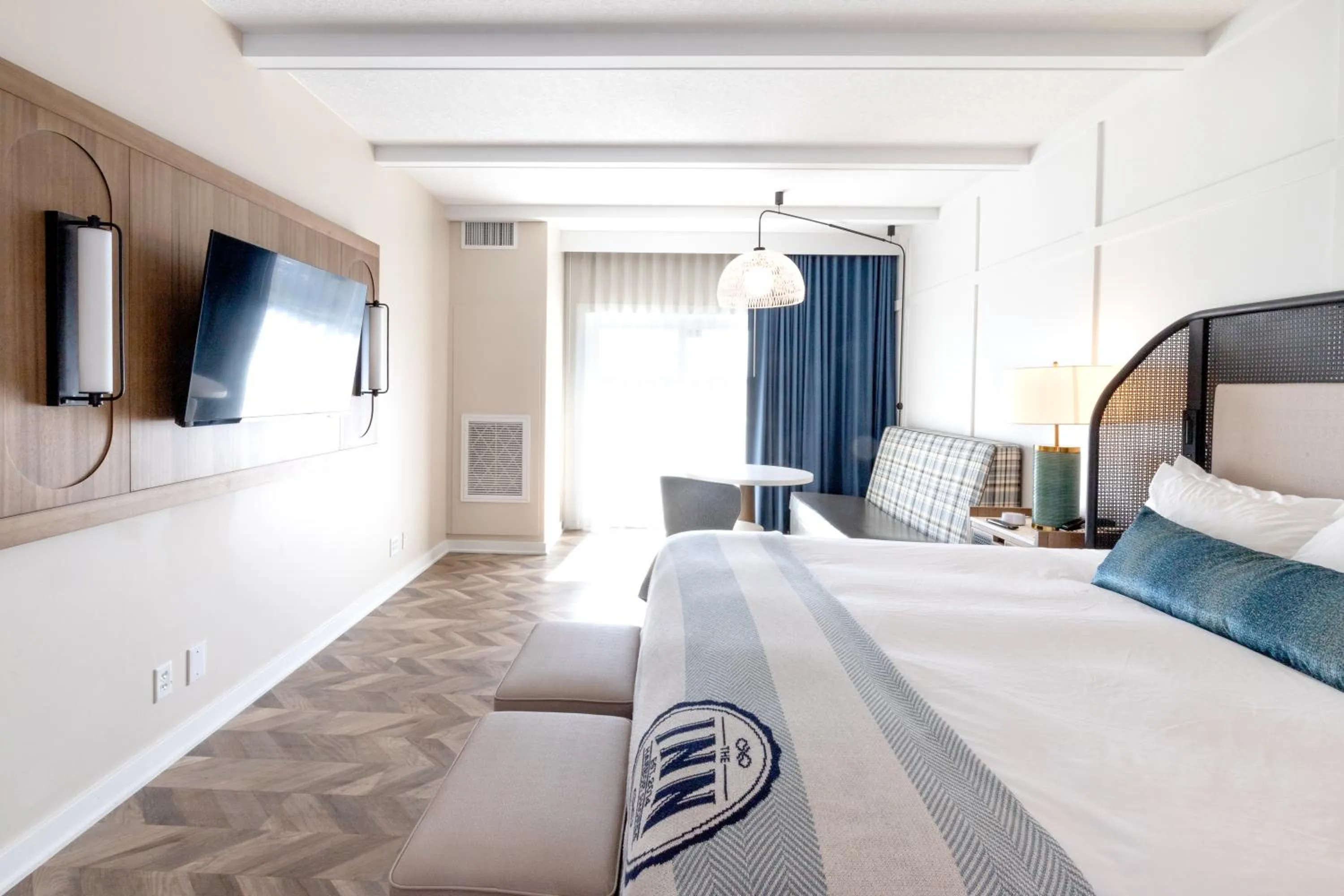 Bed in The Inn at Harbor Shores