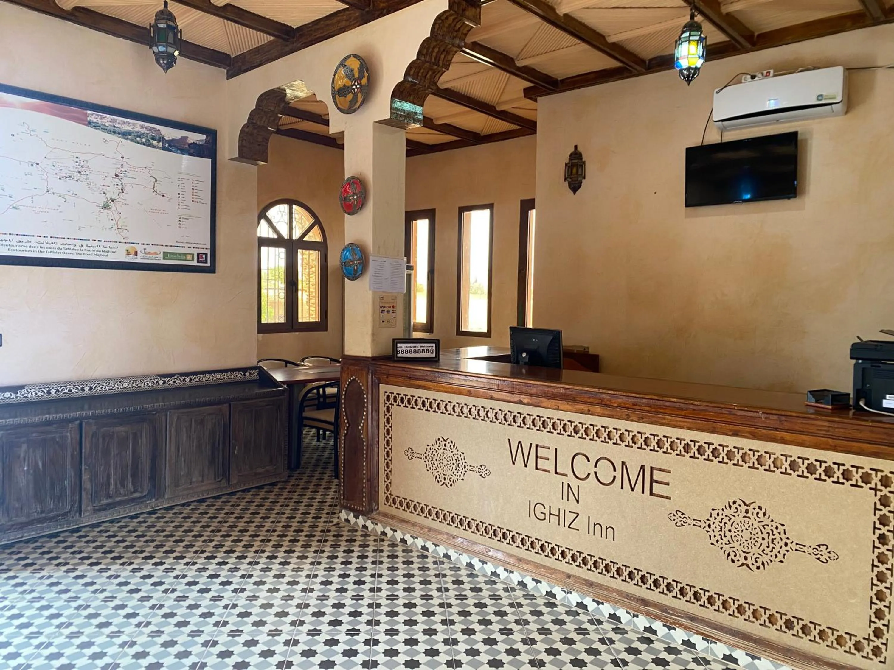 Lobby or reception in IGHIZ INN resort