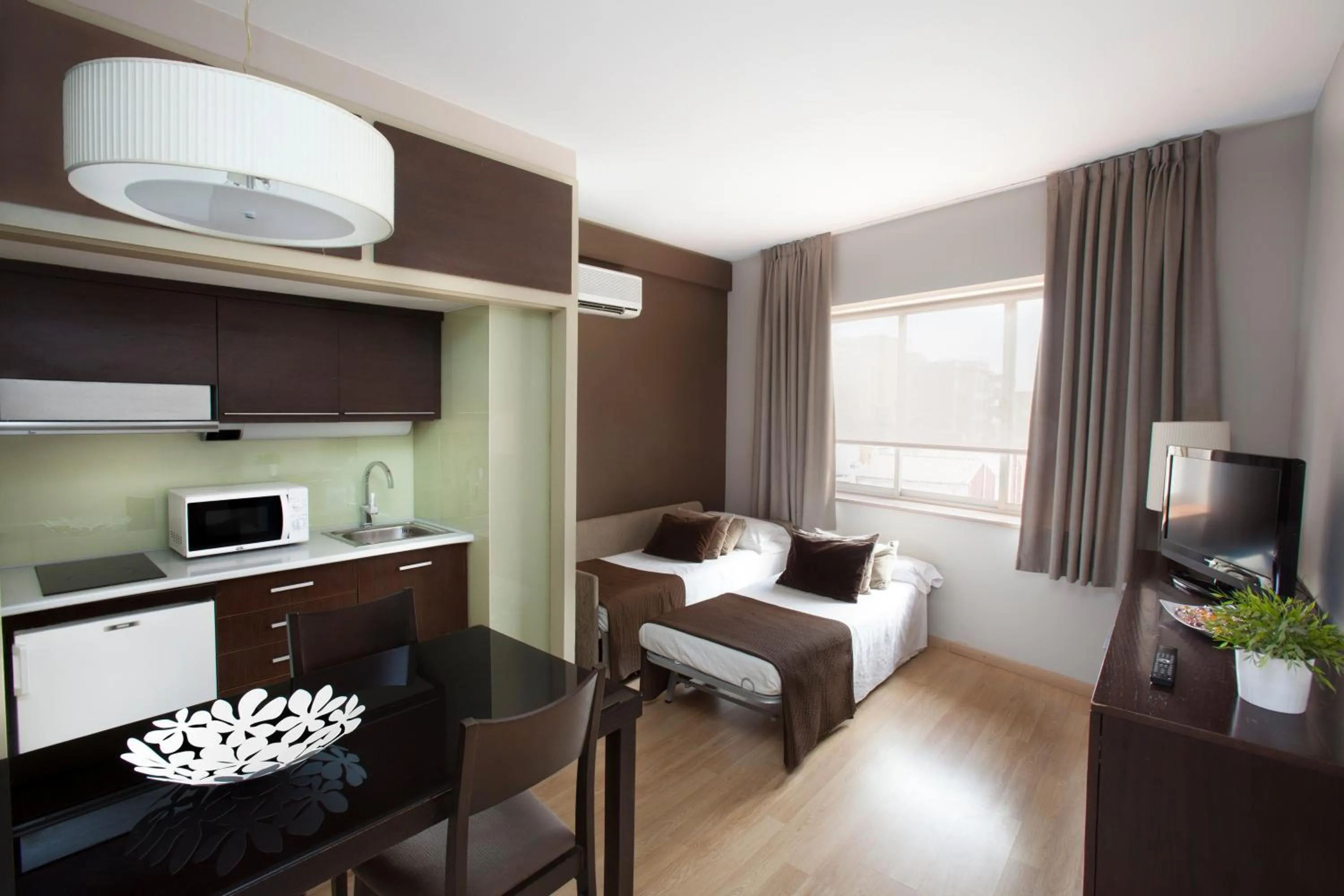 Living room in Senator Barcelona Apartments