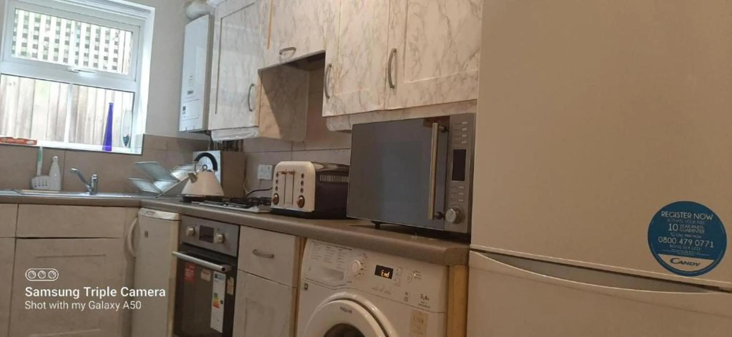 Kitchen or kitchenette in 2-Bed Apartment Sleeps 4 with Wi-Fi