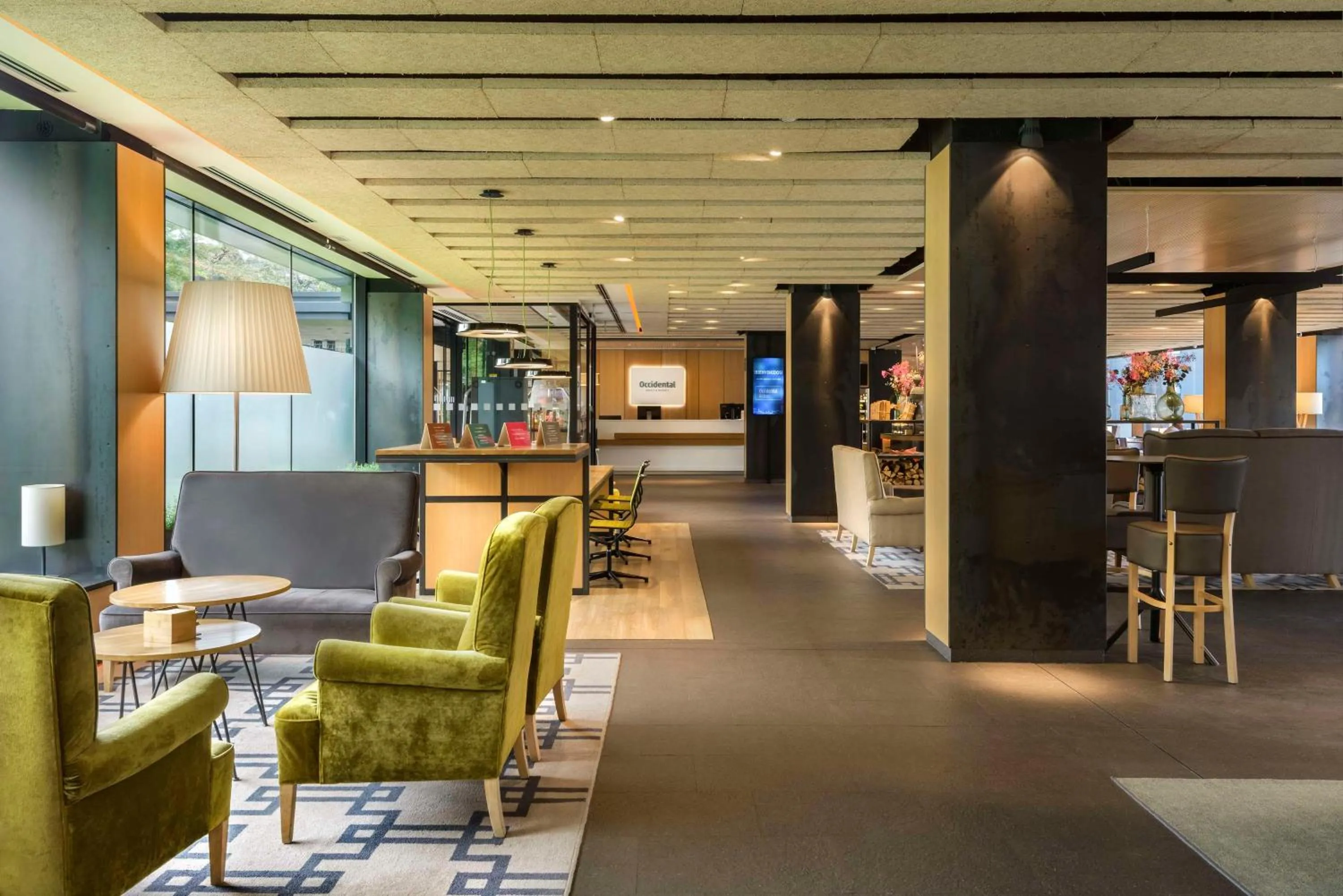 Lobby or reception in Occidental Bilbao