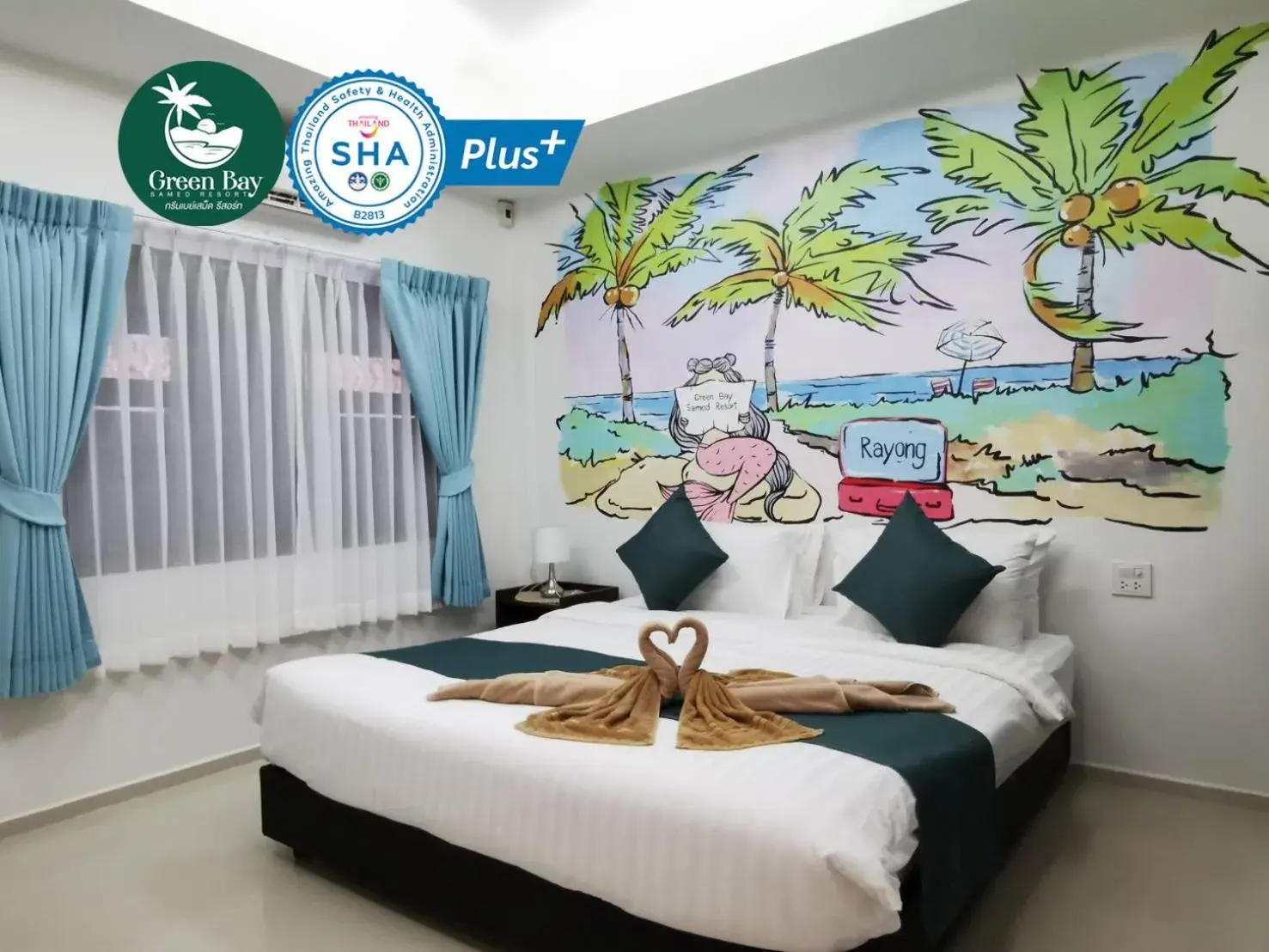 Bed in Green Bay Samed Resort Bed in Green Bay Samed Resort