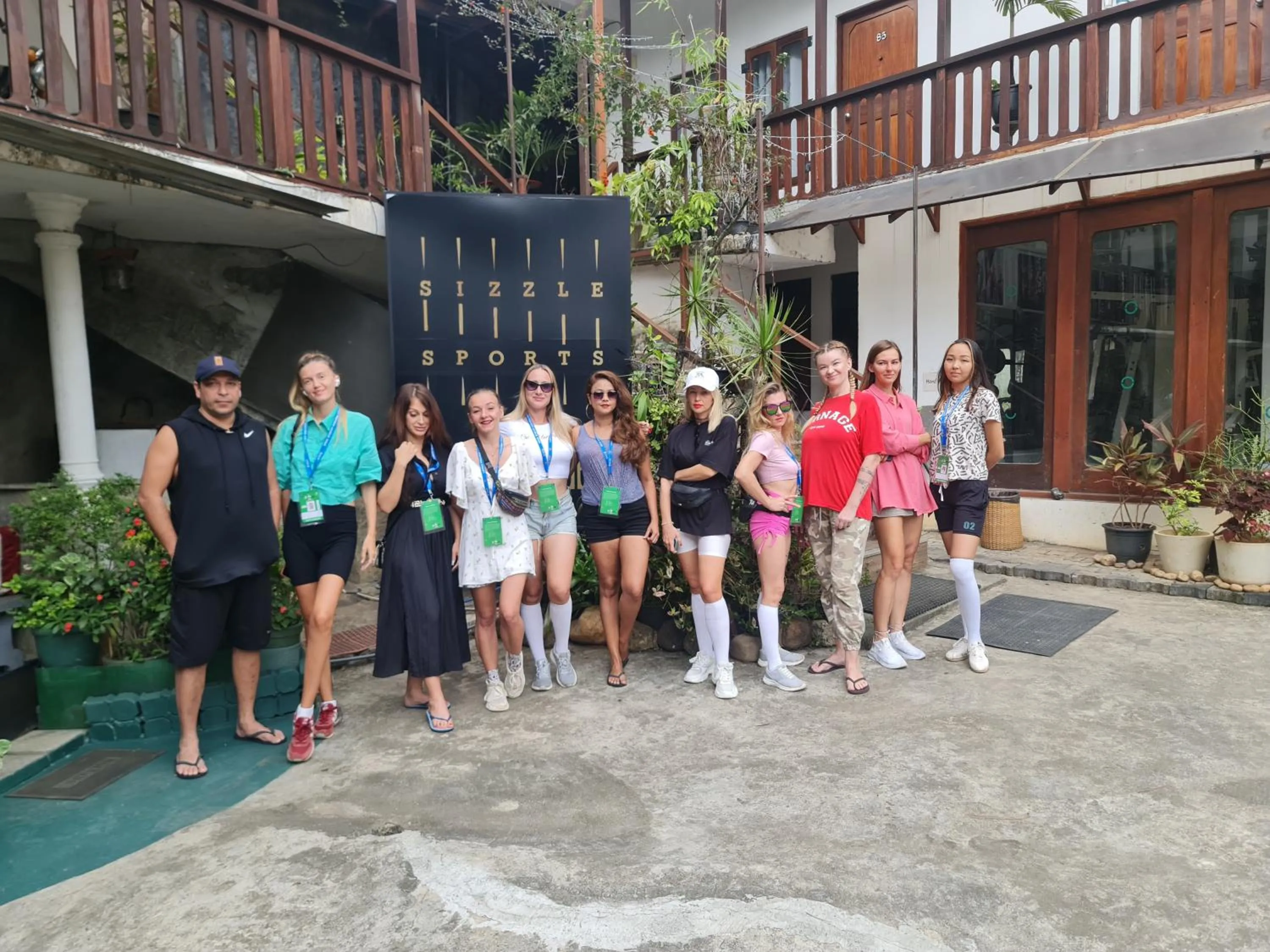 group of guests in Sizzle Sports Club