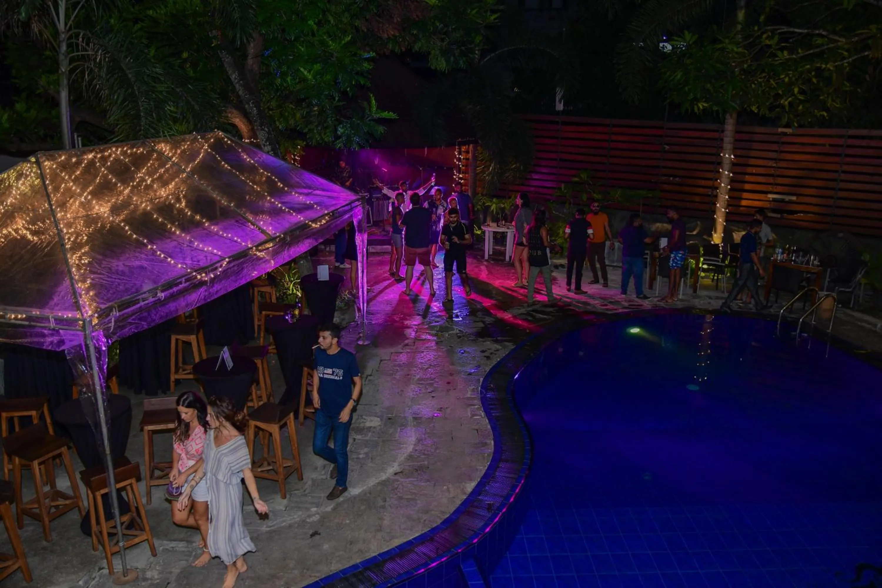 Evening entertainment in Sizzle Sports Club