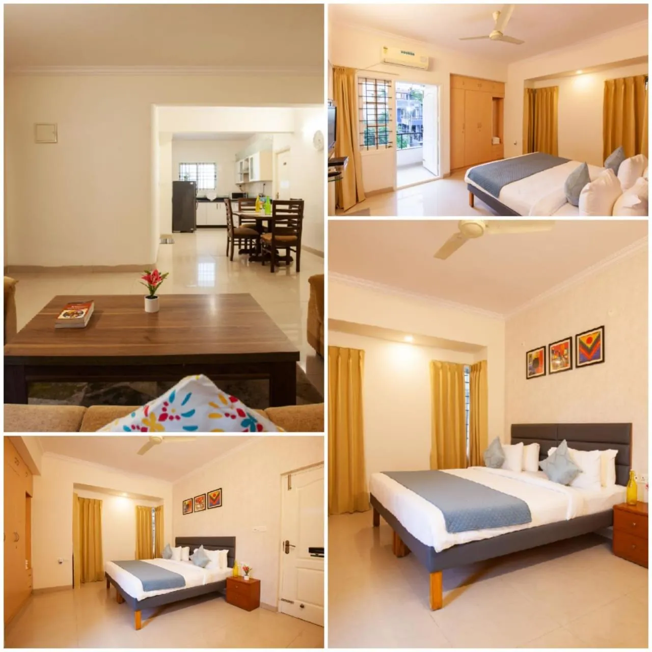 Bed in Iris Comforts Sharing service apartment