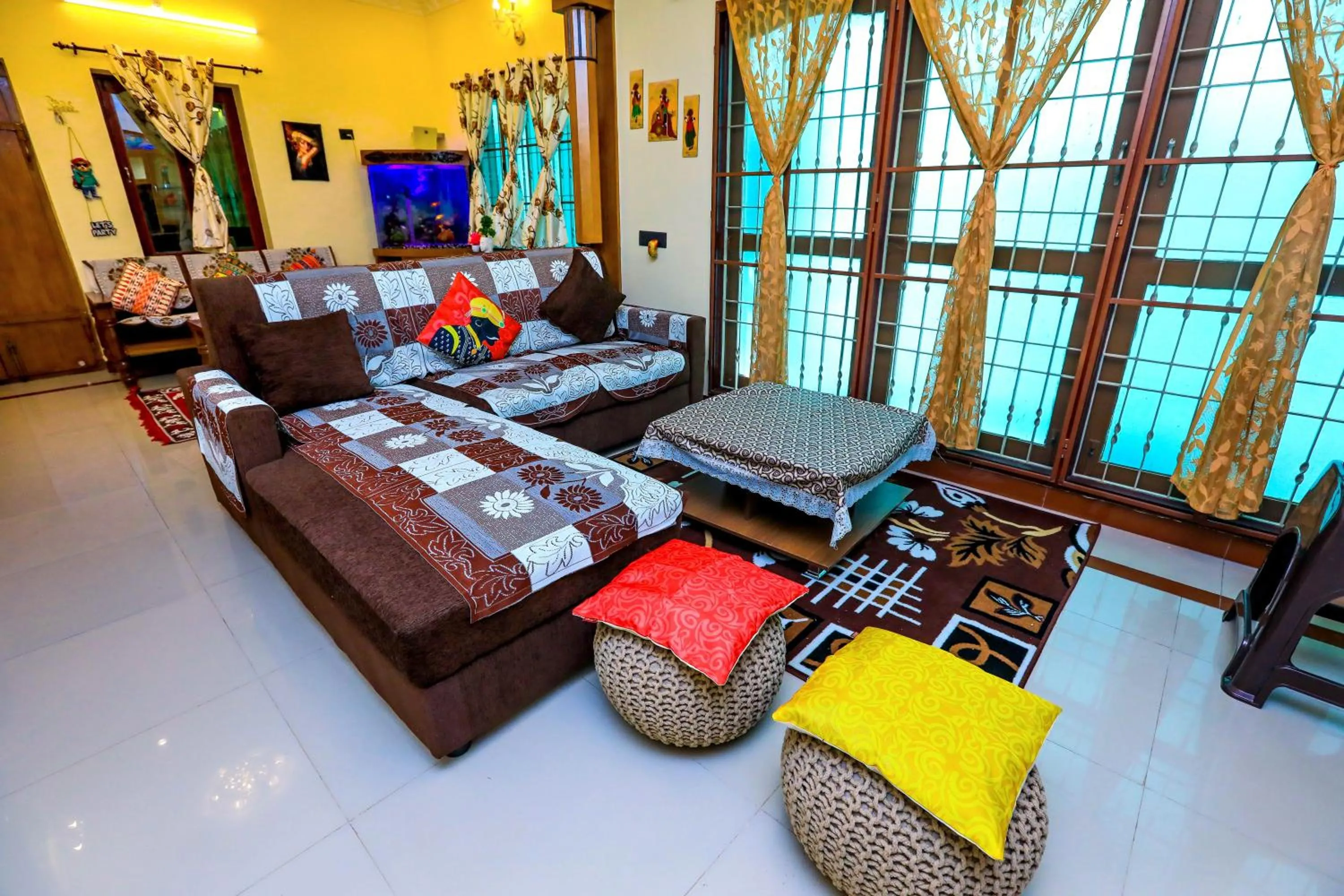 Bed in Bay Homes 2BHK WT Bathtub Near Rock Beach