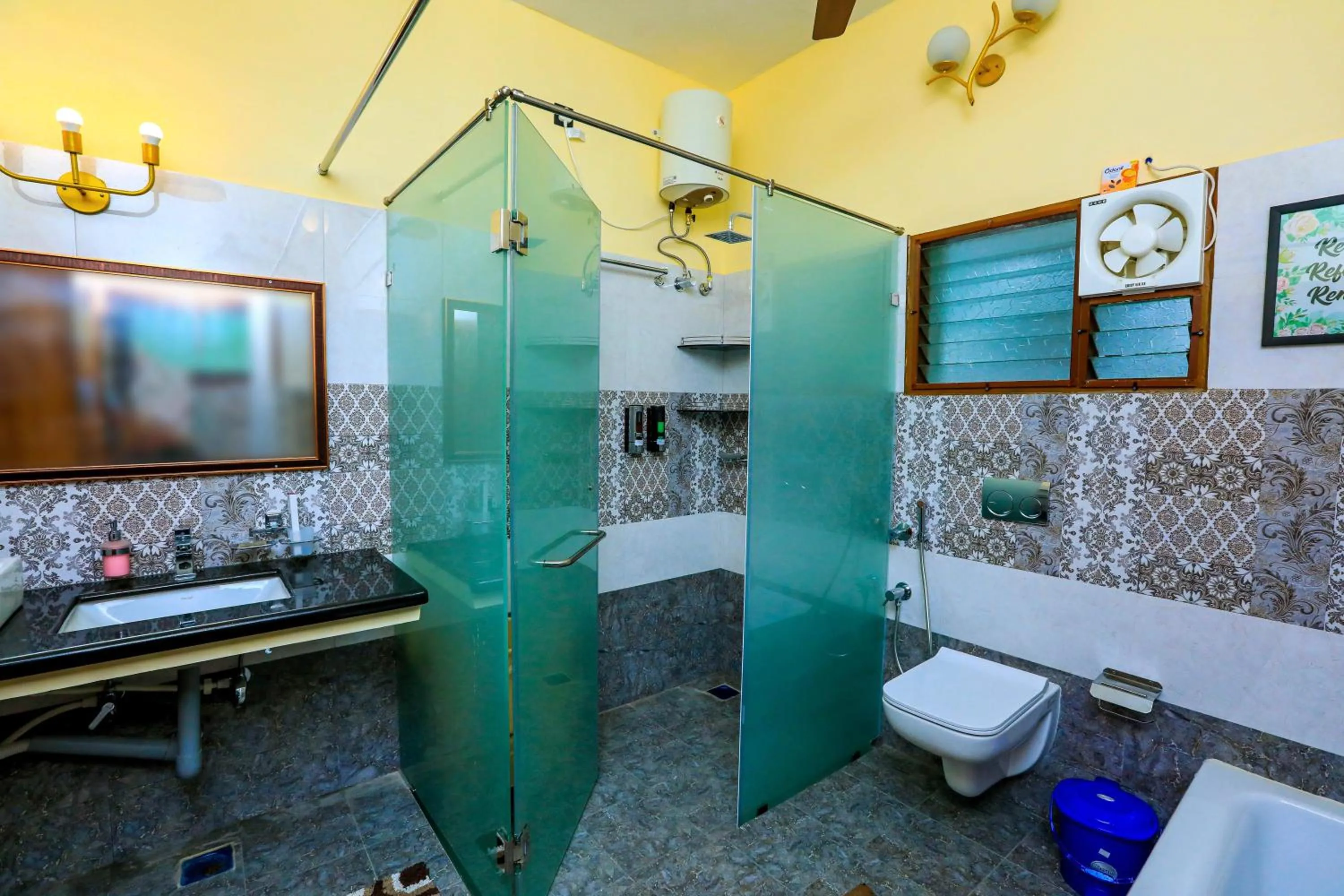Shower in Bay Homes 2BHK WT Bathtub Near Rock Beach
