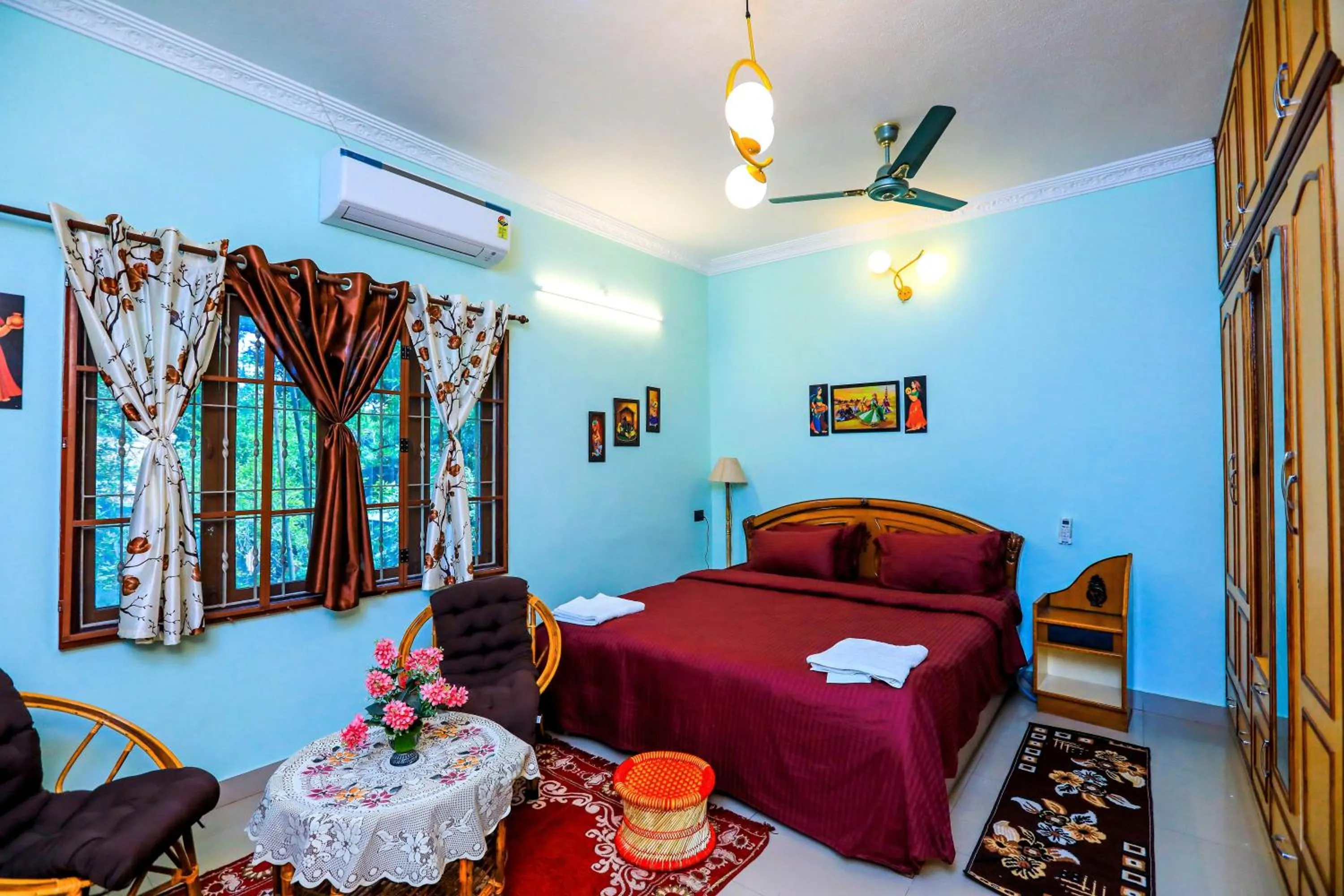 Photo of the whole room, Bed in Bay Homes 2BHK WT Bathtub Near Rock Beach