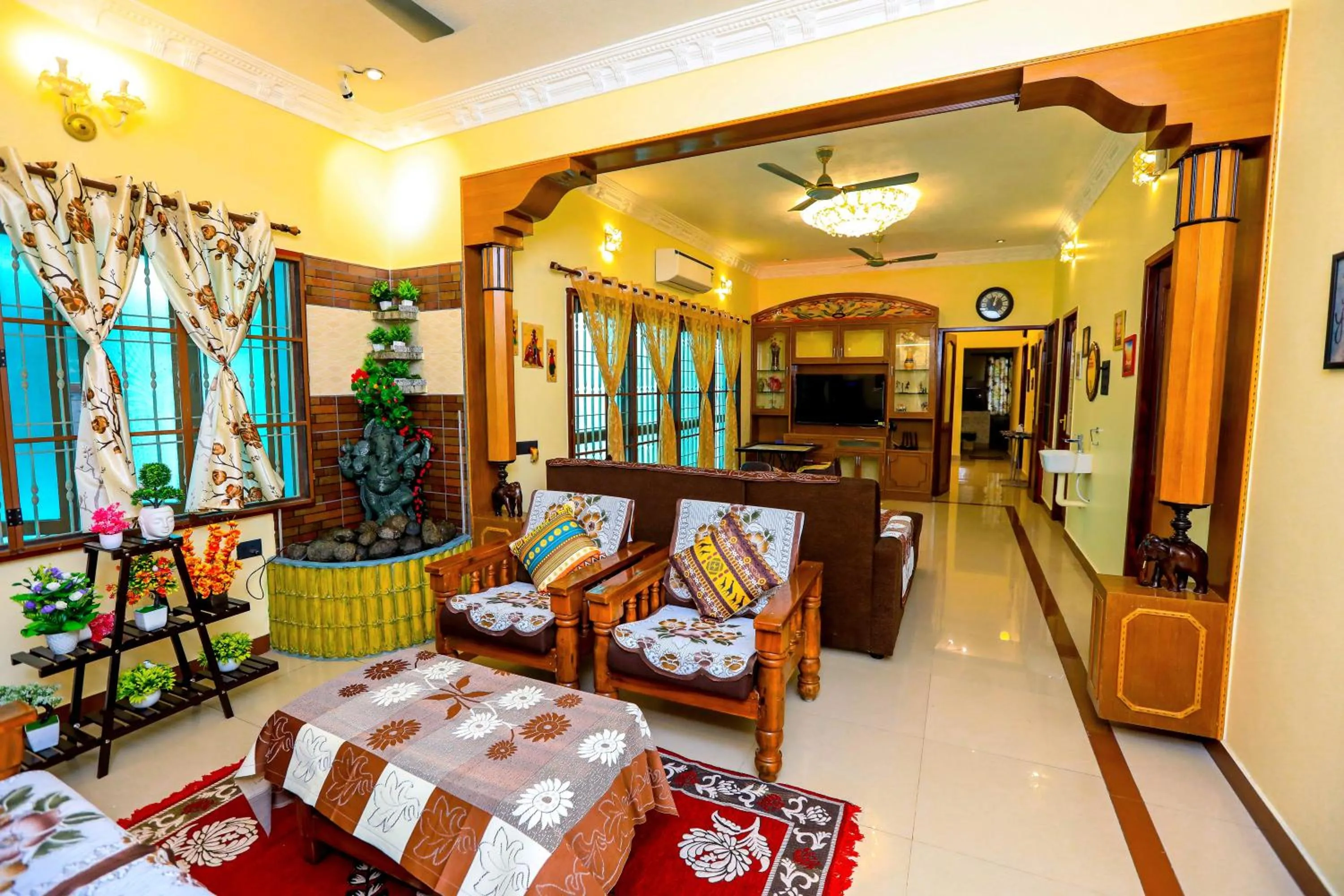 Living room, Bed in Bay Homes 2BHK WT Bathtub Near Rock Beach