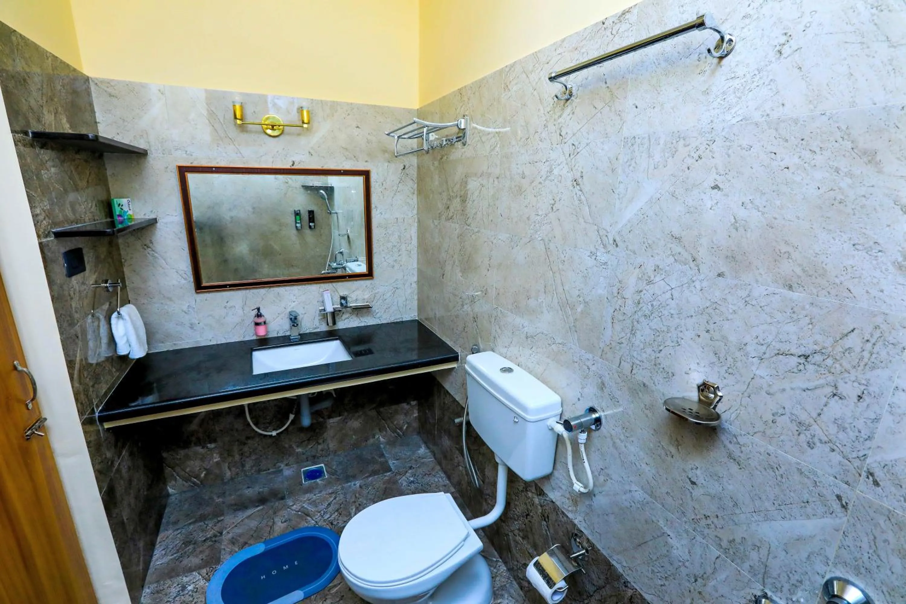 Toilet in Bay Homes 2BHK WT Bathtub Near Rock Beach