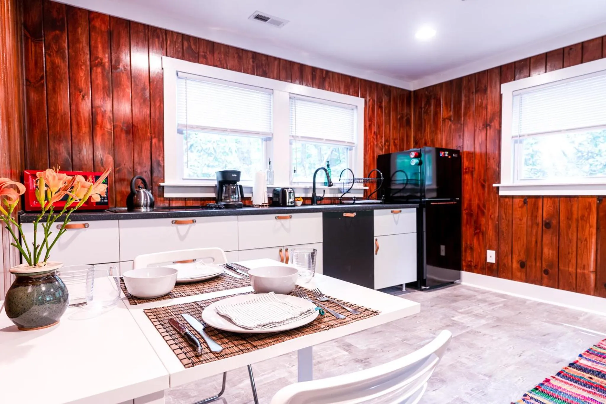 kitchen in Foggy Bottom Cabins