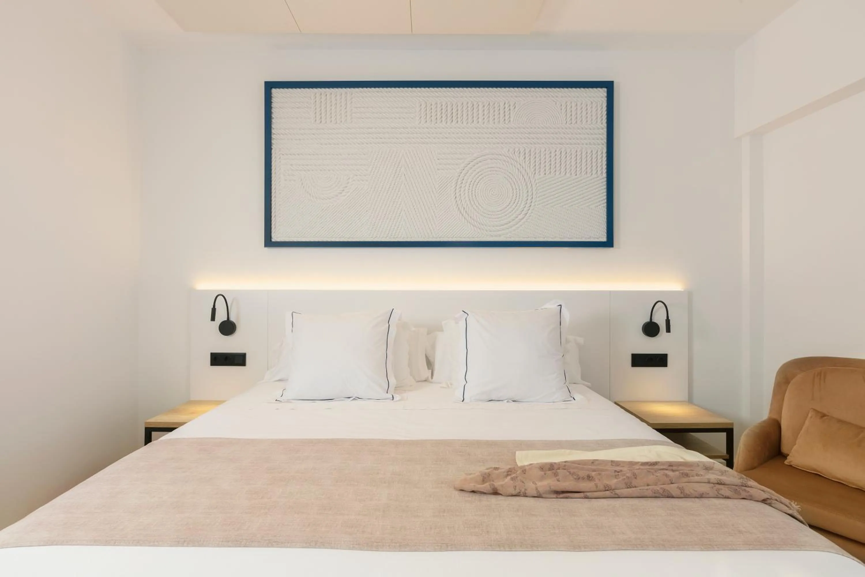 Bed in Hotel Rovira