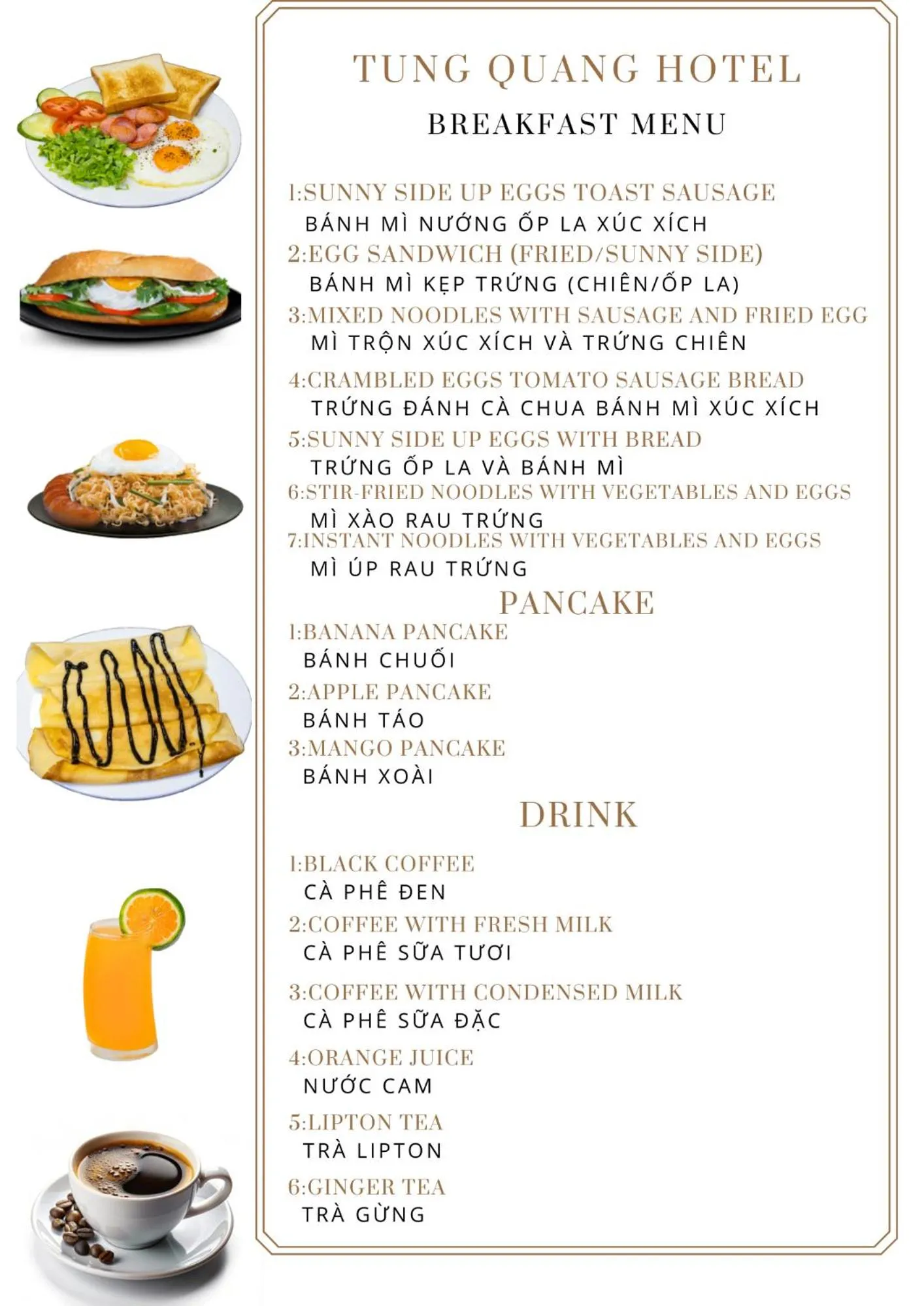 Breakfast in Tung Quang Hotel