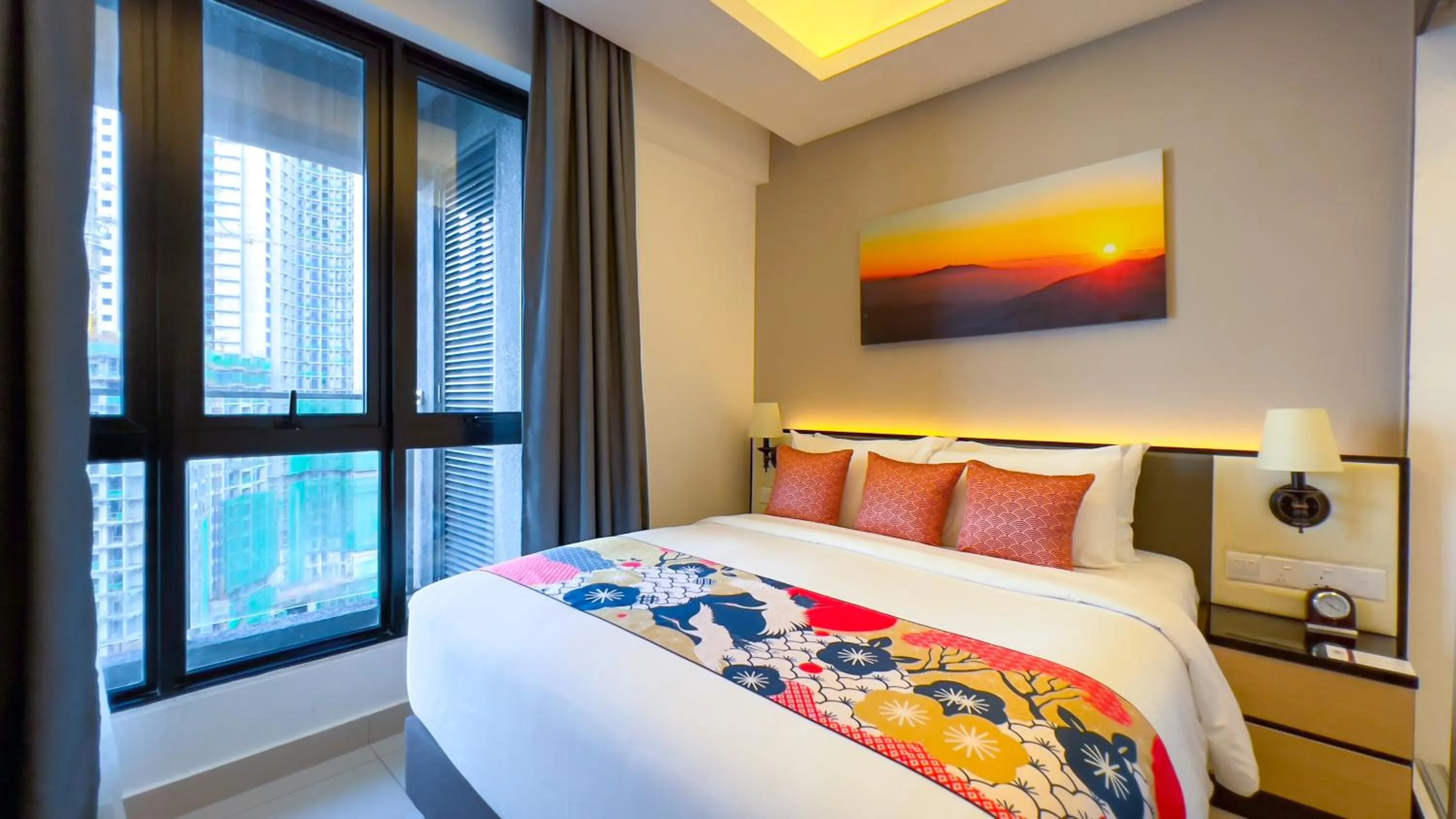 Bed in The Yanné, Onsen Hotel