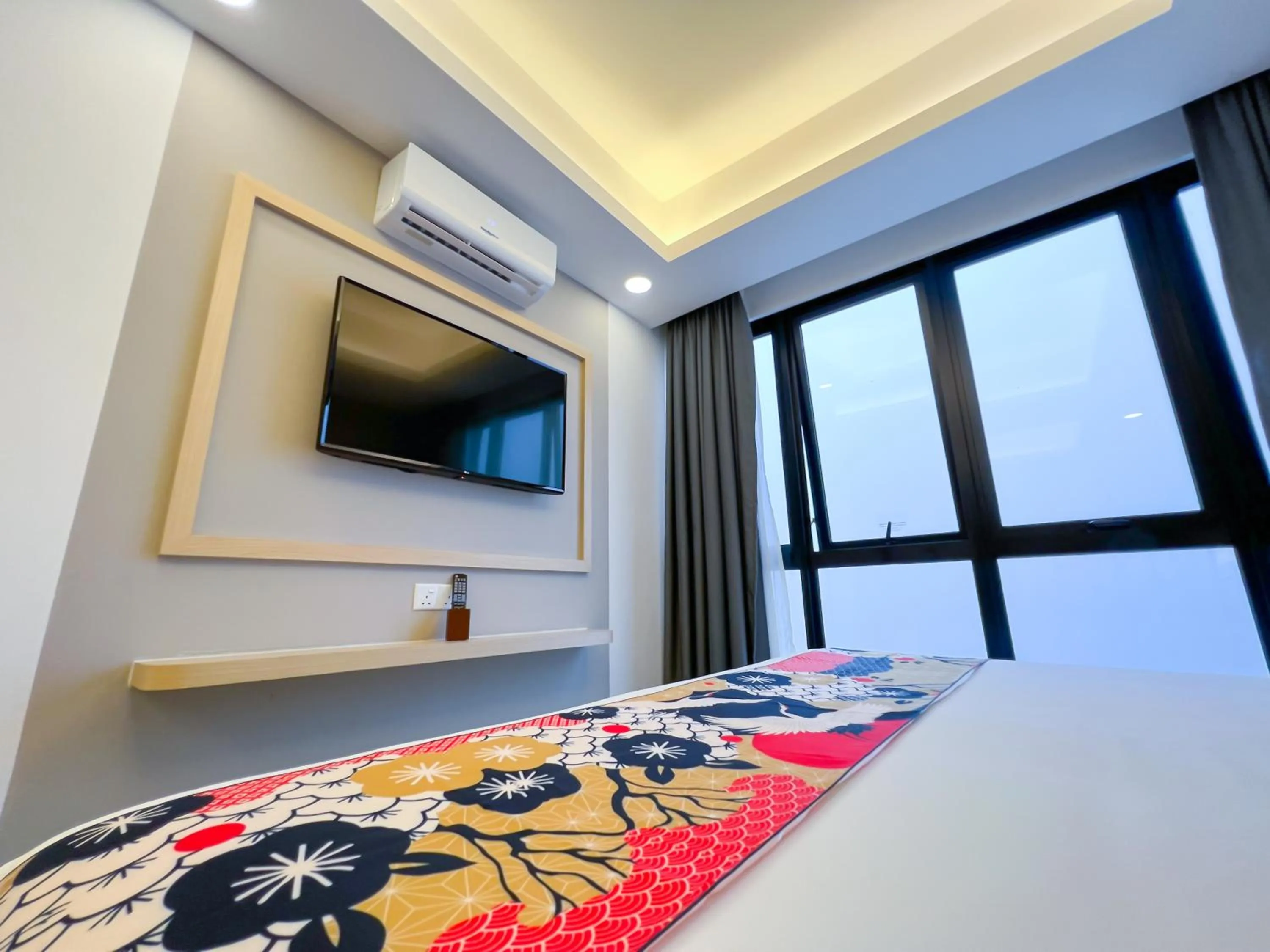 Bed in The Yanné, Onsen Hotel