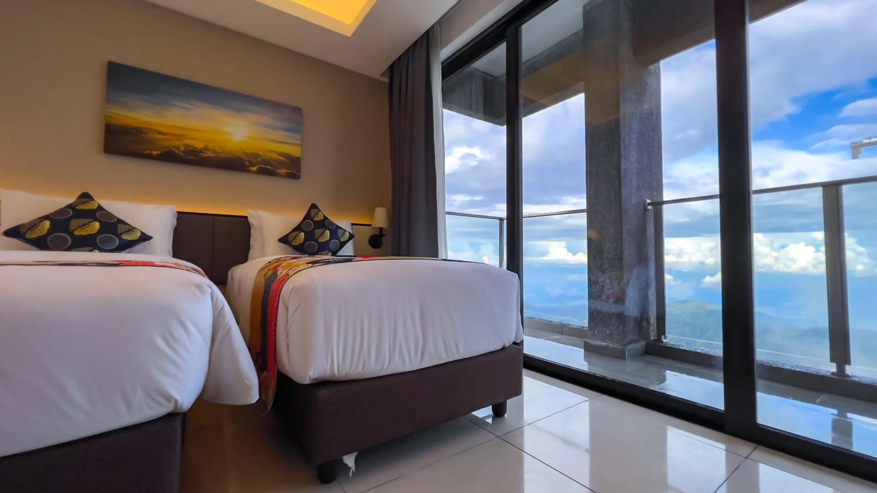 Bed in The Yanné, Onsen Hotel