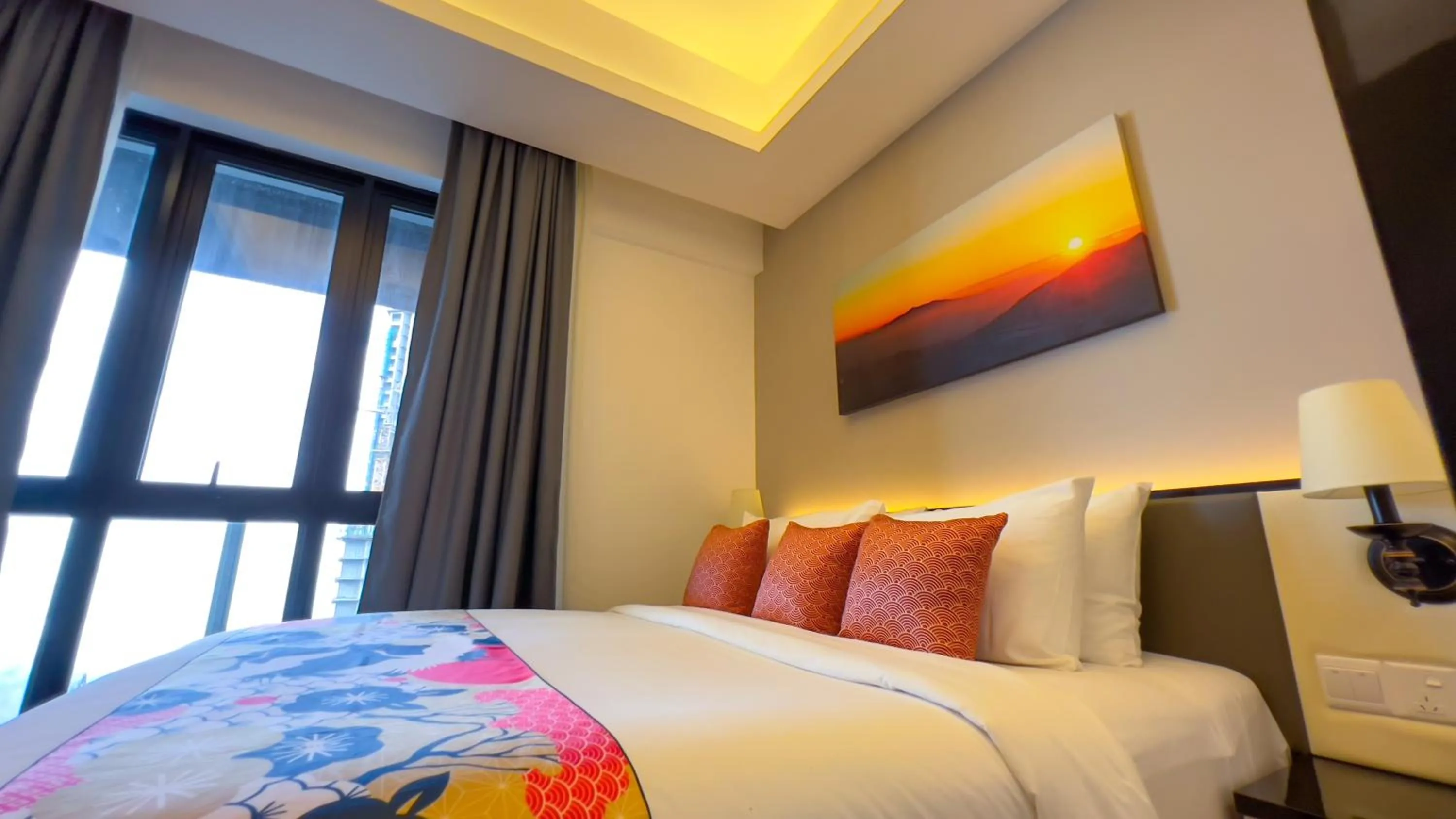 Bed in The Yanné, Onsen Hotel