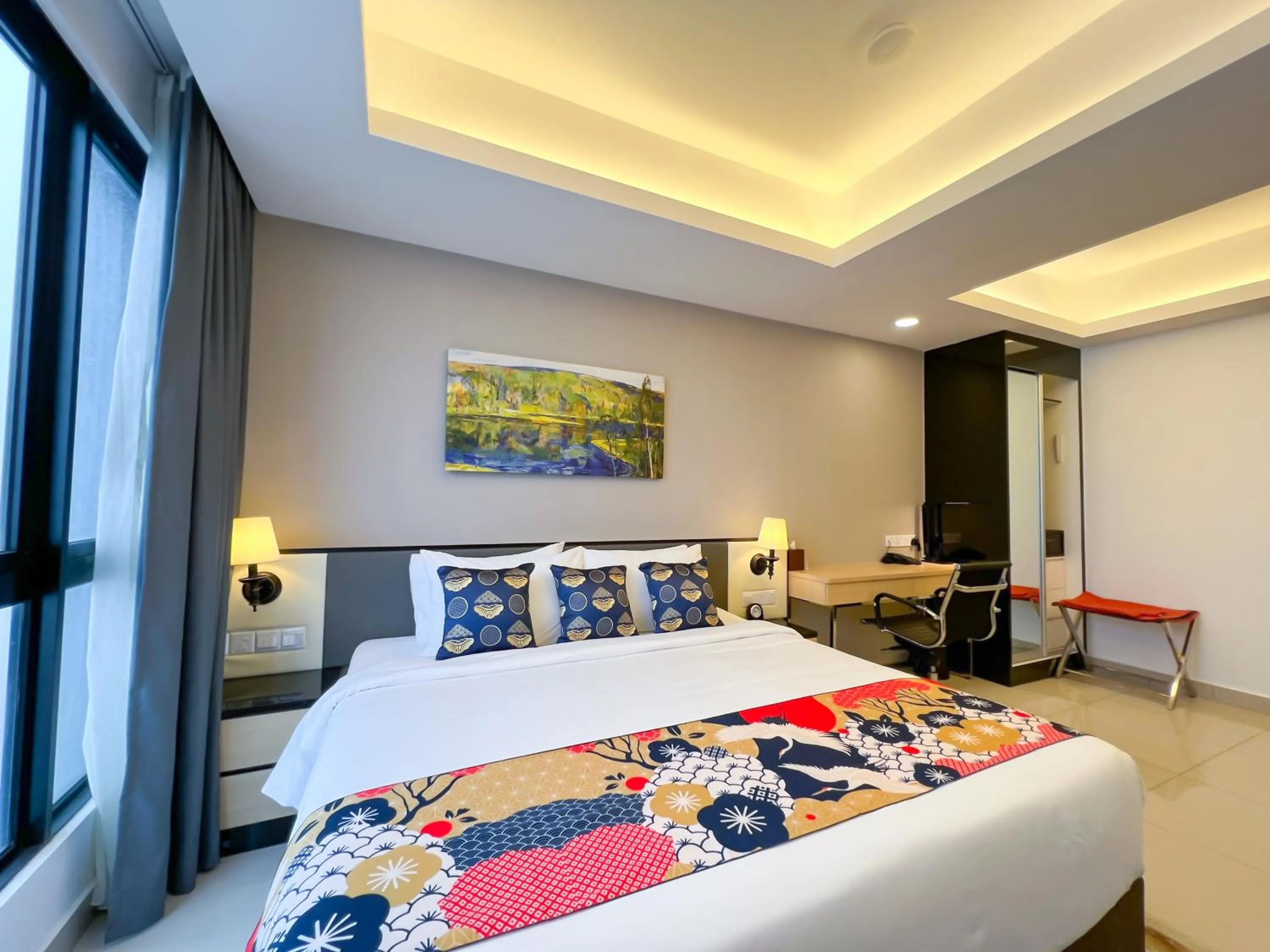 Bed in The Yanné, Onsen Hotel