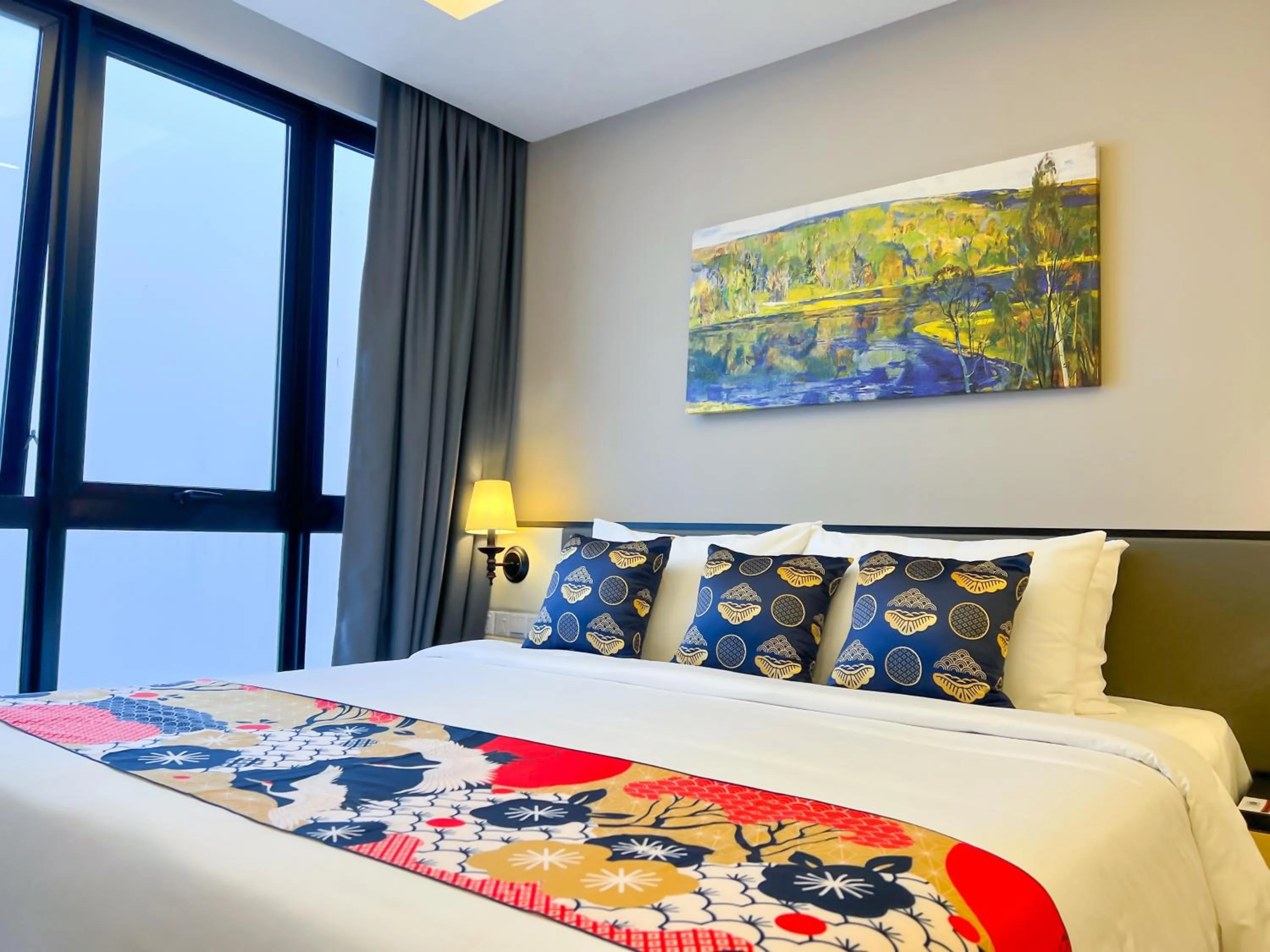 Bed in The Yanné, Onsen Hotel