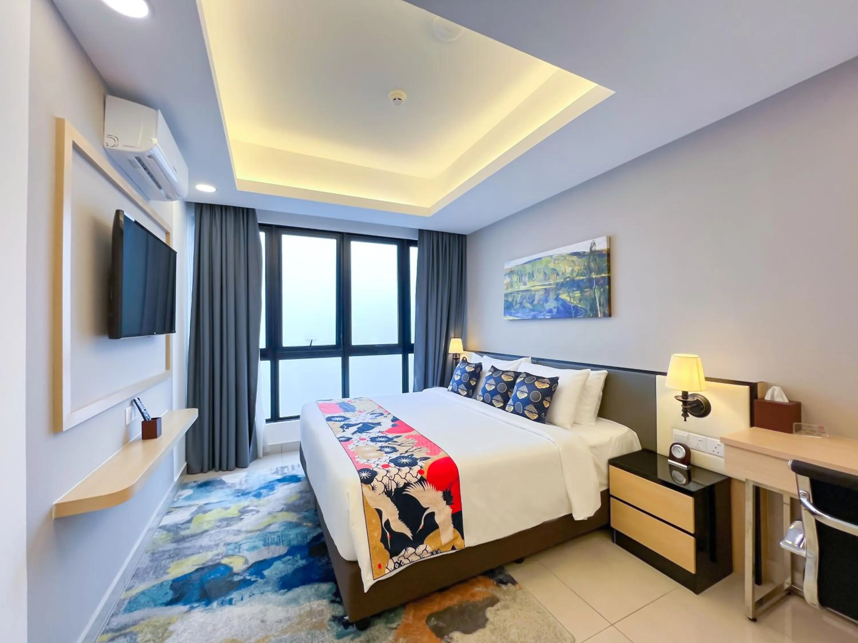 Bed in The Yanné, Onsen Hotel