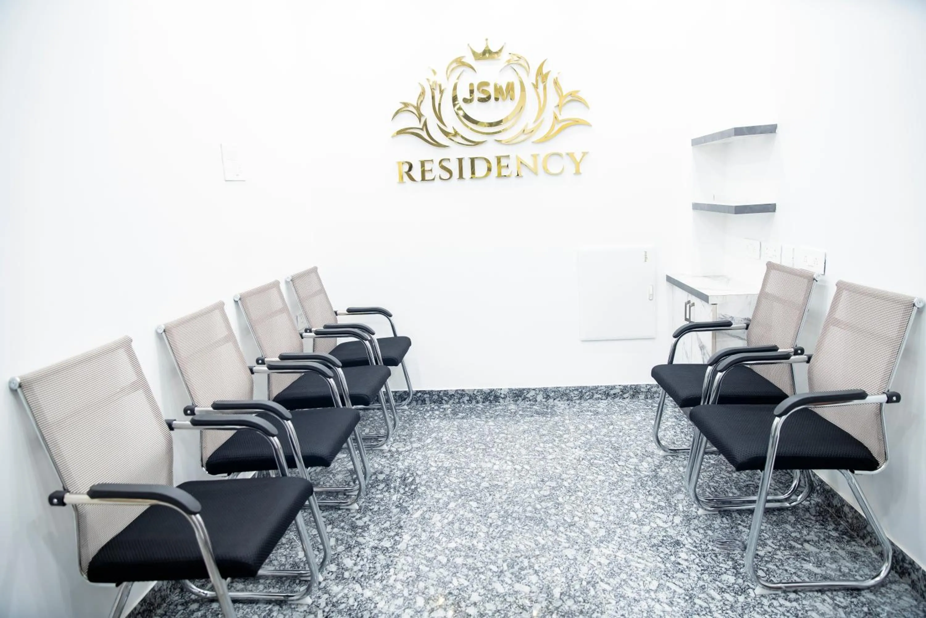 Seating area in JSM Residency