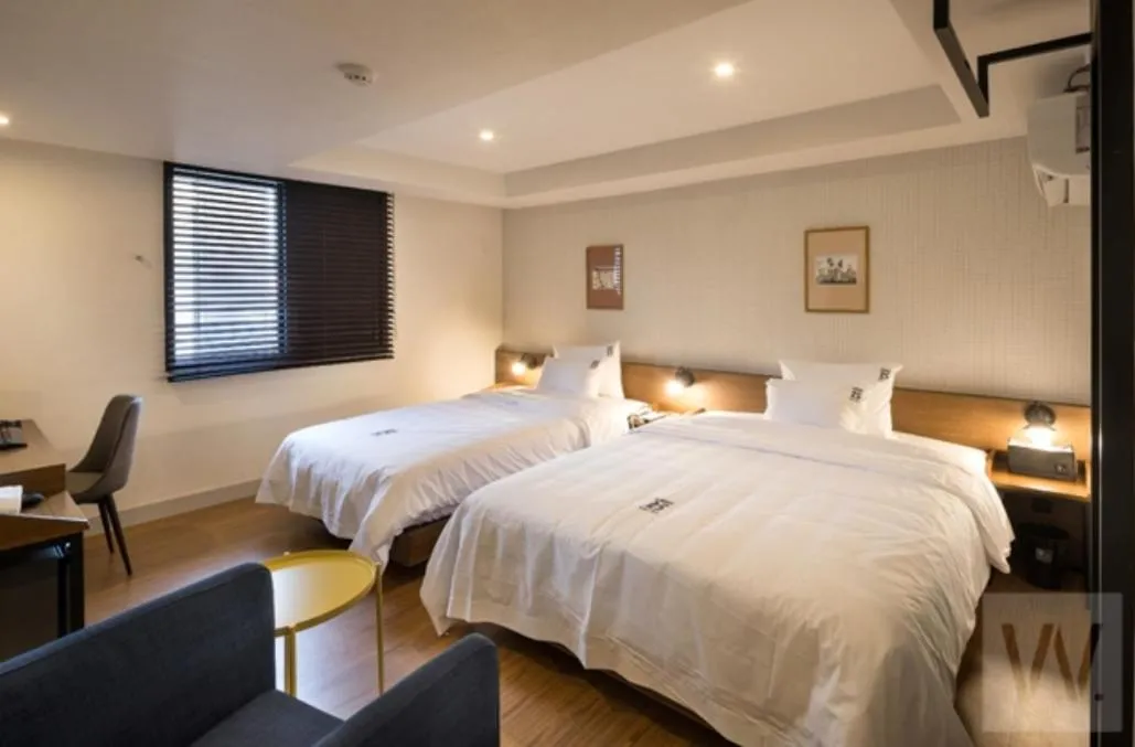 Bed in Number 25 Hotel Gimhae Eobang