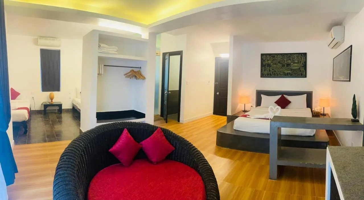 Bed in Apsara Greenland Boutique Villa & Resort